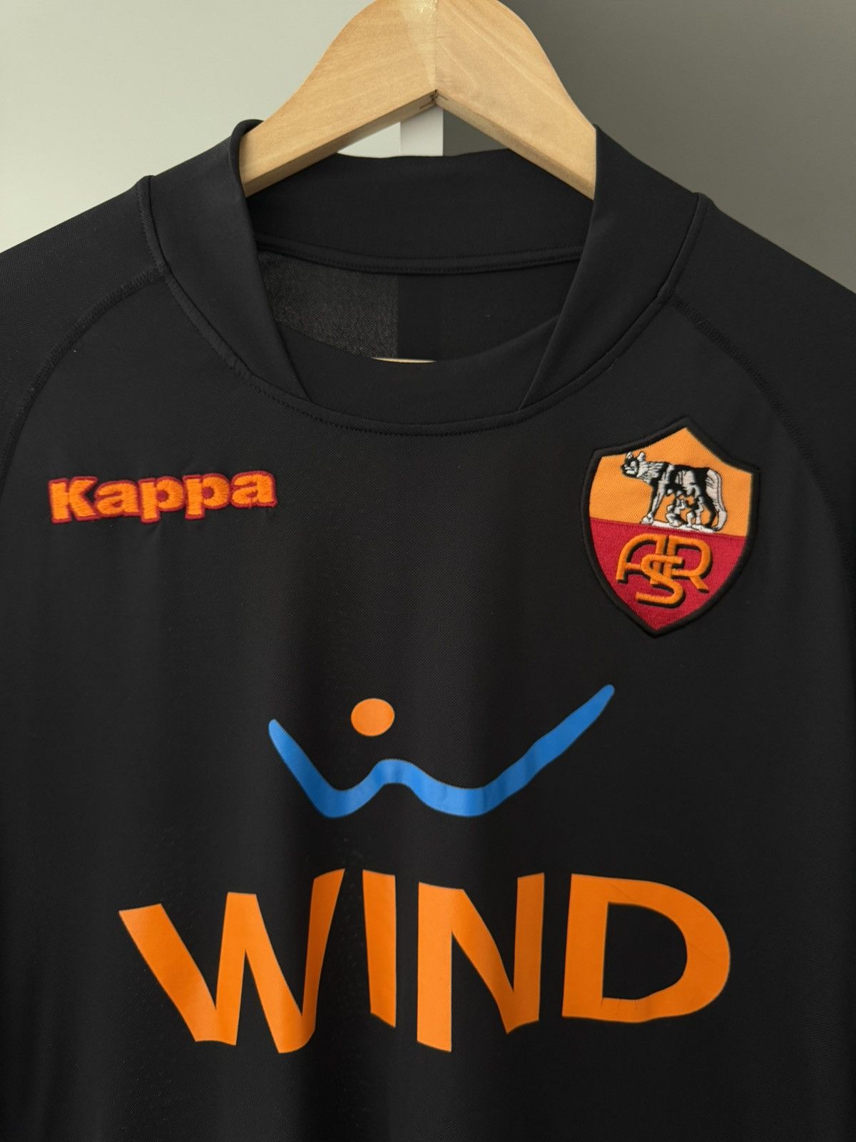 Kappa Kappa AS Roma Italy 2008 2009 Third Black Jersey Size US XL / EU 56 / 4 - 6 Thumbnail