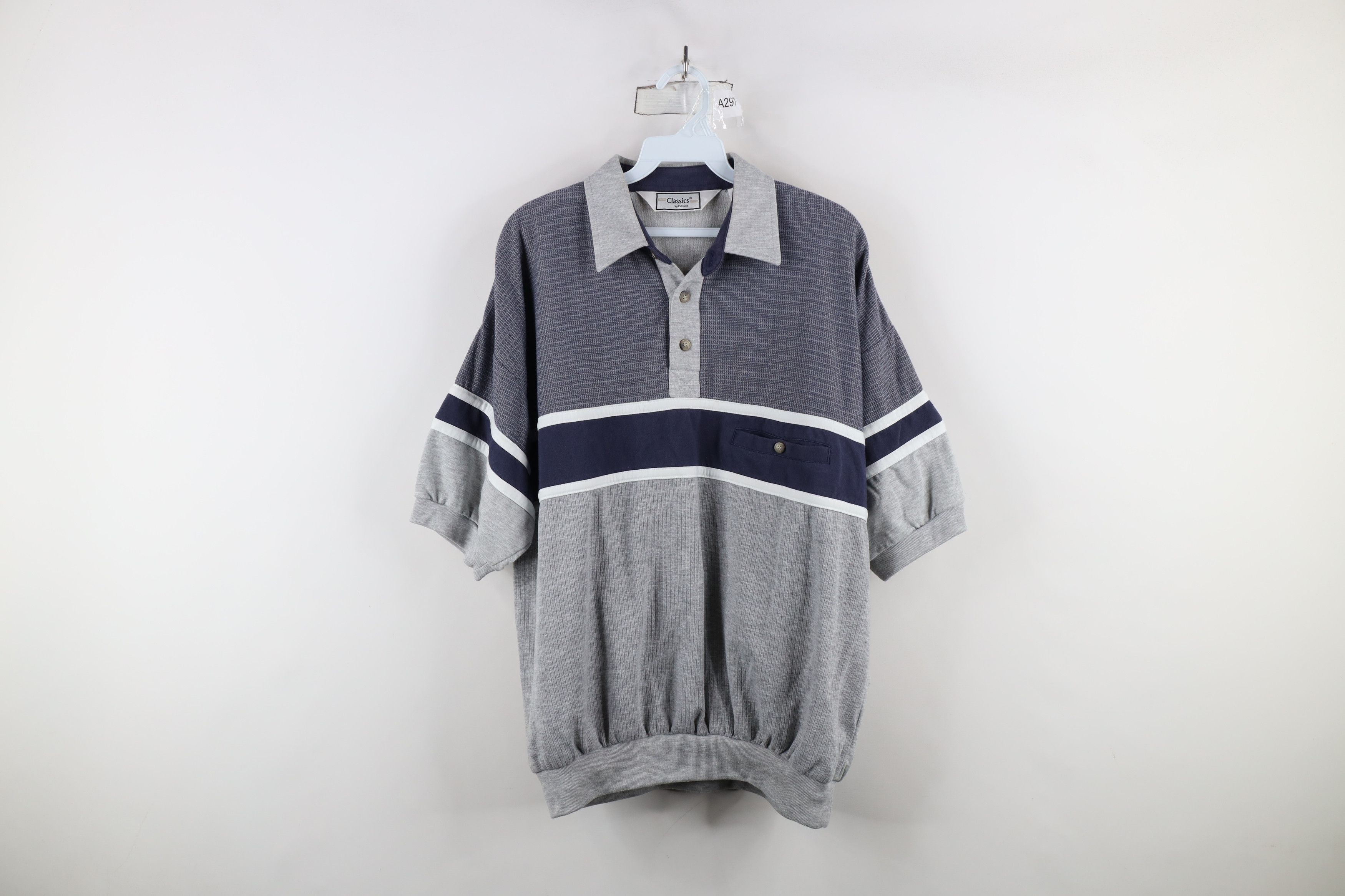 Vintage Vintage 90s Streetwear Striped Pullover Polo Shirt Mafia Size US L / EU 52-54 / 3 - 1 Thumbnail