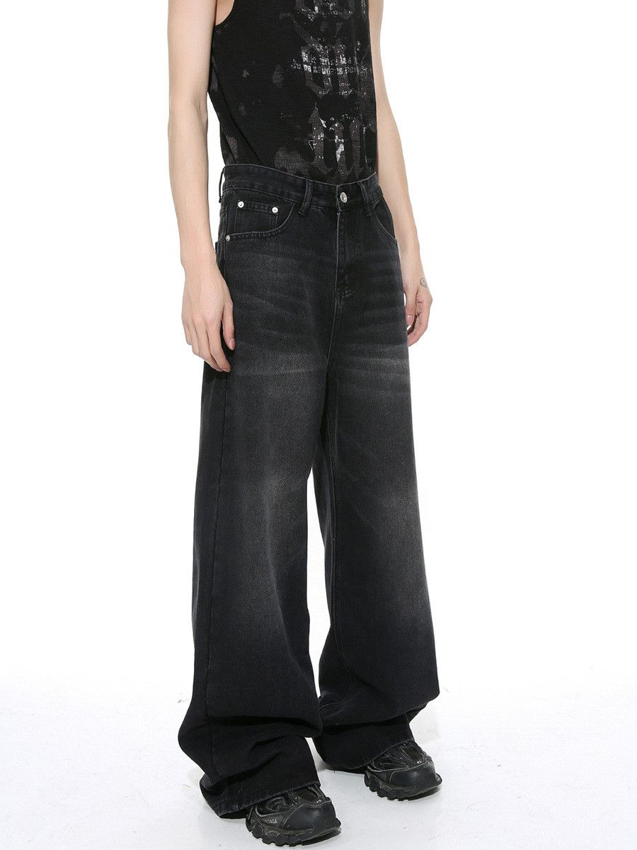 Vintage Men's Washed Whiskered Retro High-Street Distressed Jeans Size US 32 / EU 48 - 3 Thumbnail