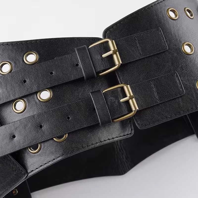 Leather × Vintage Western Style PU Leather Ladies Belt Size ONE SIZE - 9 Thumbnail