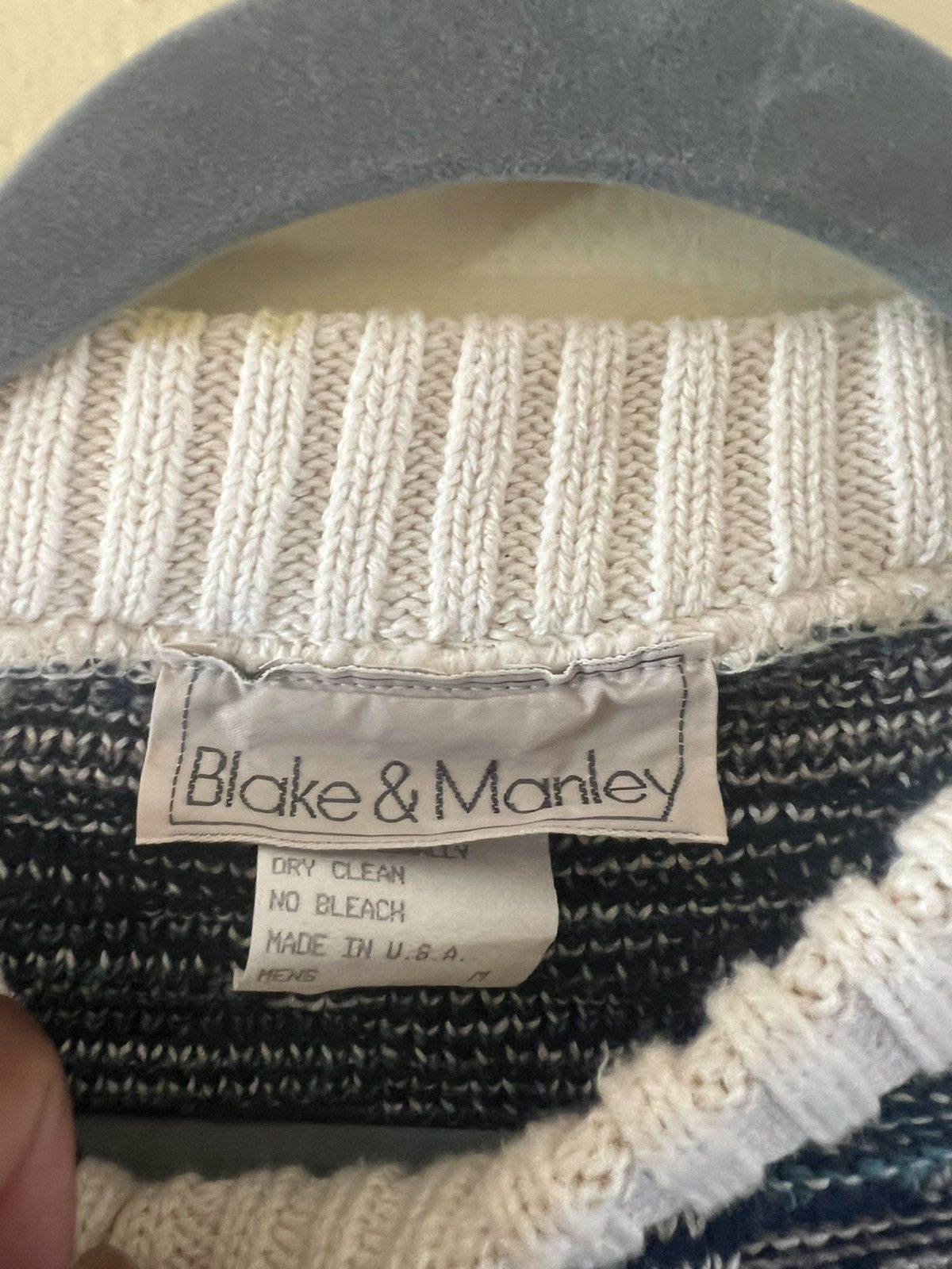 Vintage Vintage 1990s Blake & Manley 3D Knit Sweater - Multi-Tone Size US L / EU 52-54 / 3 - 4 Thumbnail
