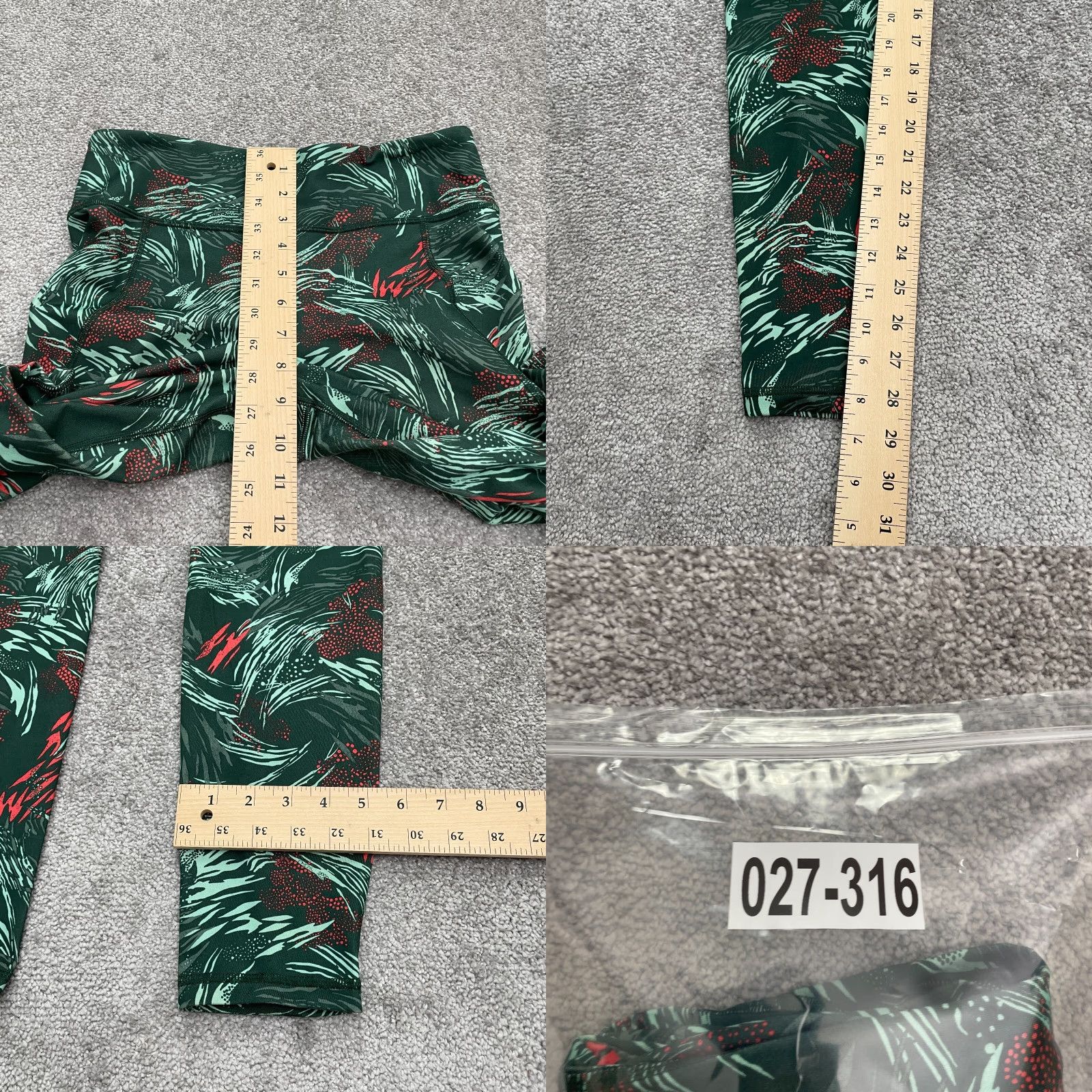 Patagonia Patagonia Leggings Womens M Green Patterned Active Yoga Compression Size 32" / US 10 / IT 46 - 9 Thumbnail