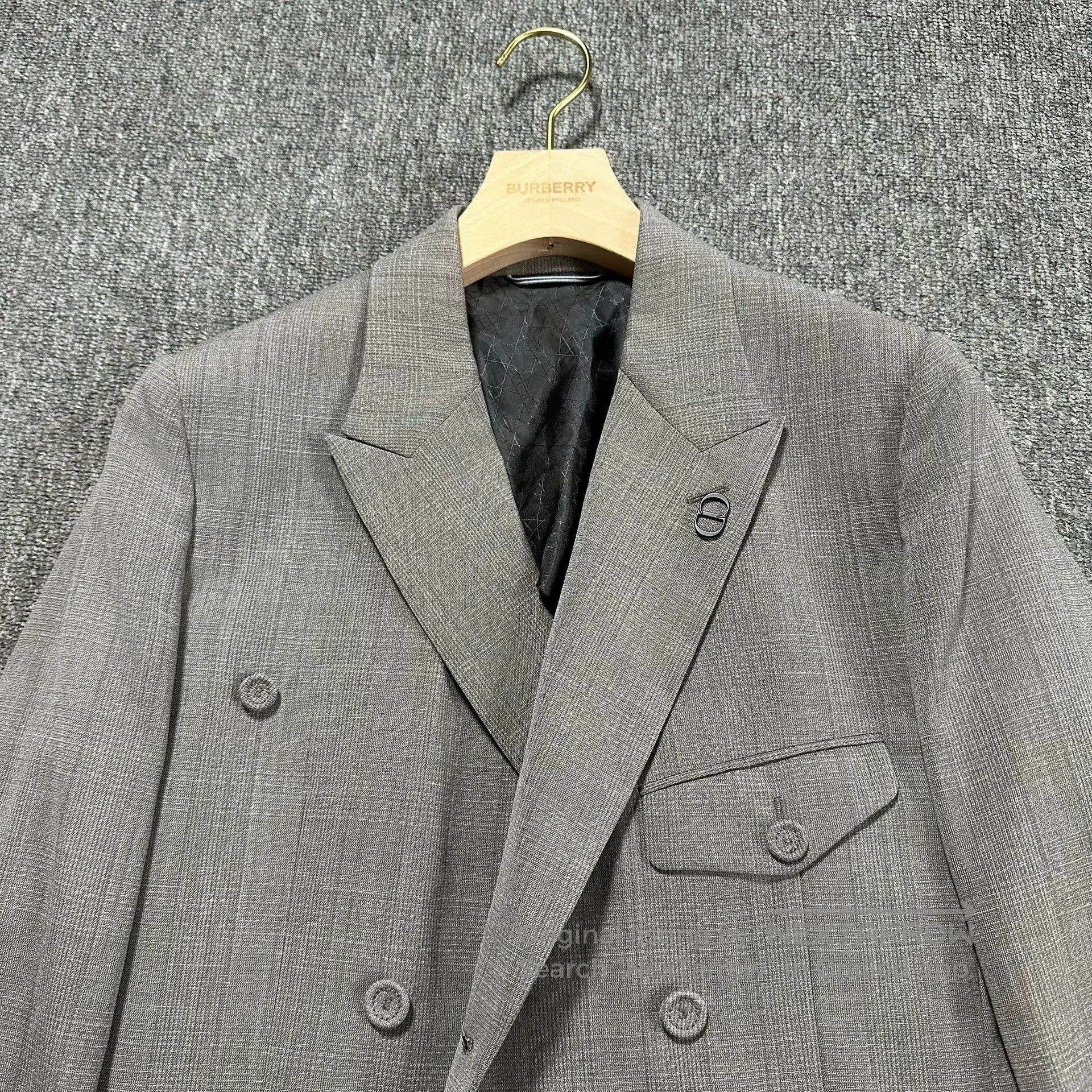 Dior Dior Man Gray Double-Breasted Suit Jacket. Size US M / EU 48-50 / 2 - 2 Thumbnail