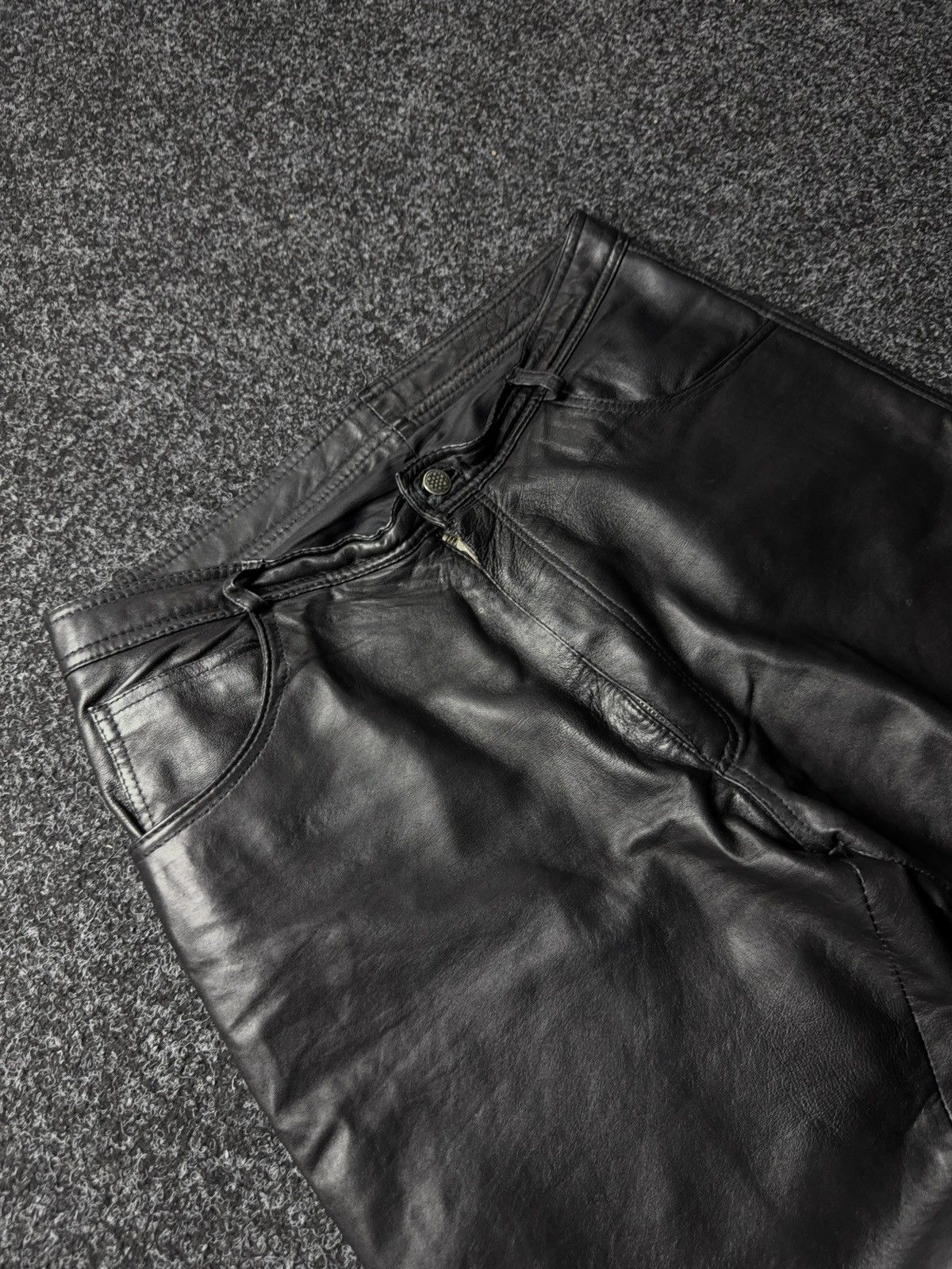 Leather Y2K Vintage Leather Pants Opium Style Alt Biker USA Rare Size US 34 / EU 50 - 6 Thumbnail