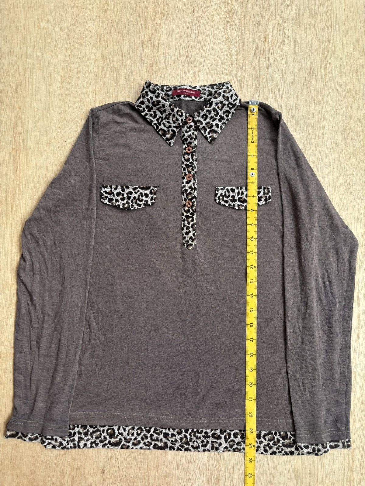 Hysteric Glamour × If Six Was Nine × Japanese Brand Y2k Leopard Henry Brown Ifsixwasnine Style Shirt Size US L / EU 52-54 / 3 - 9 Thumbnail