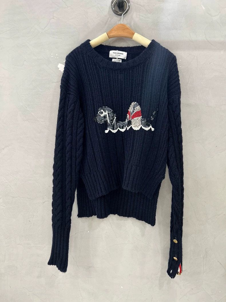 Thom Browne Thom Browne Navy blue knit top Size XS / US 0-2 / IT 36-38 - 1 Thumbnail