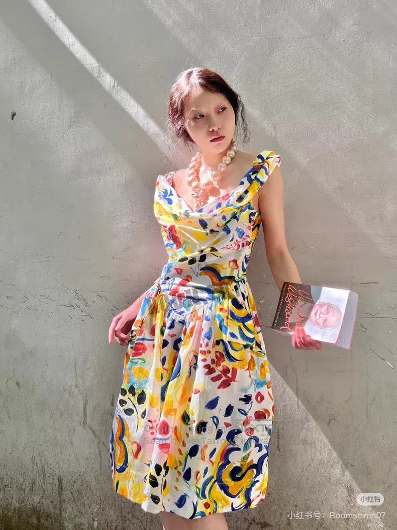 Vivienne Westwood Vivienne Westwood Graffiti Waist-Cinching Dress Size M / US 6-8 / IT 42-44 - 1 Thumbnail