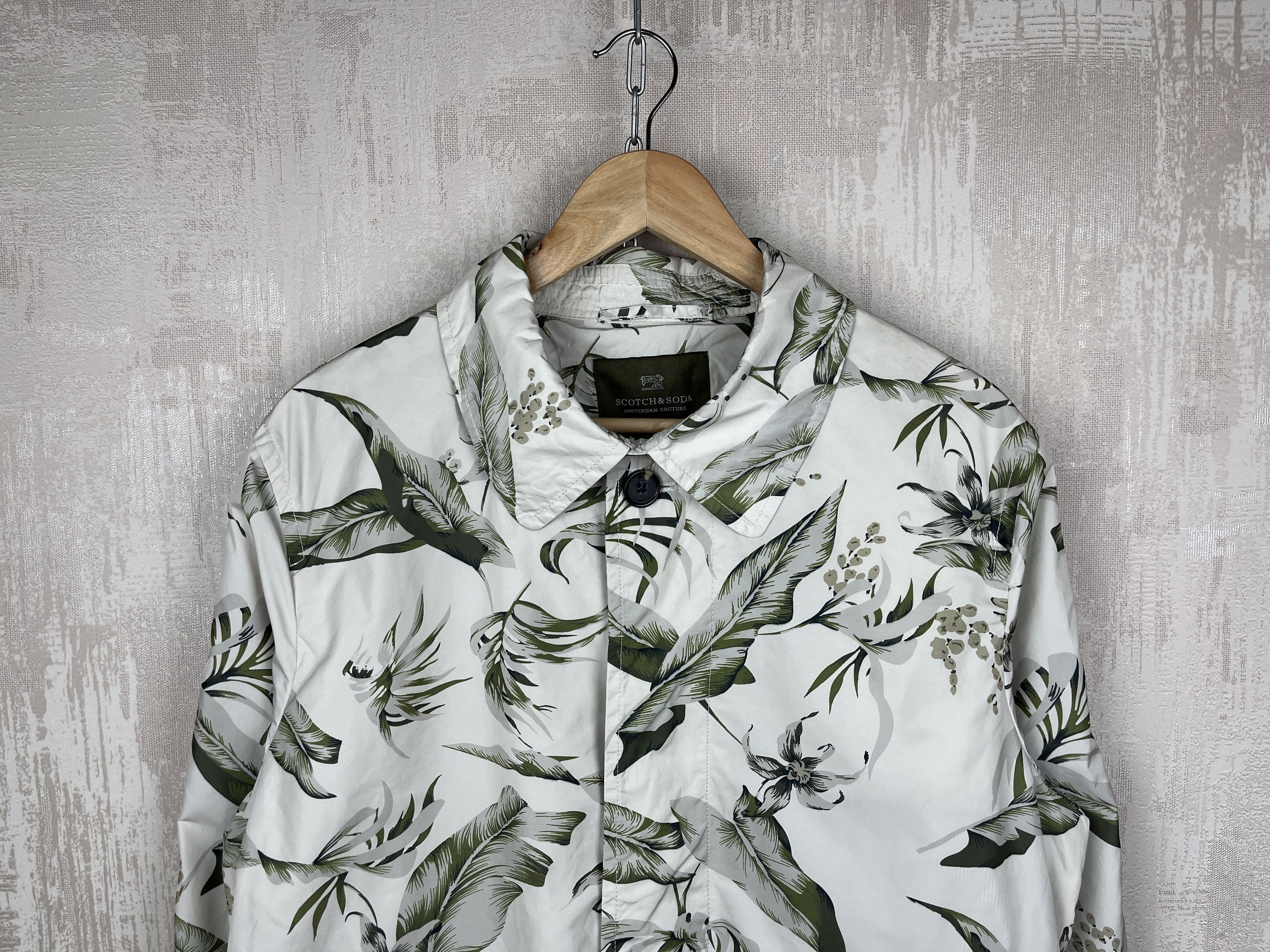 Scotch & Soda SCOTCH & SODA Tropic Pattern Lightweight Long Jacket Size US L / EU 52-54 / 3 - 3 Thumbnail
