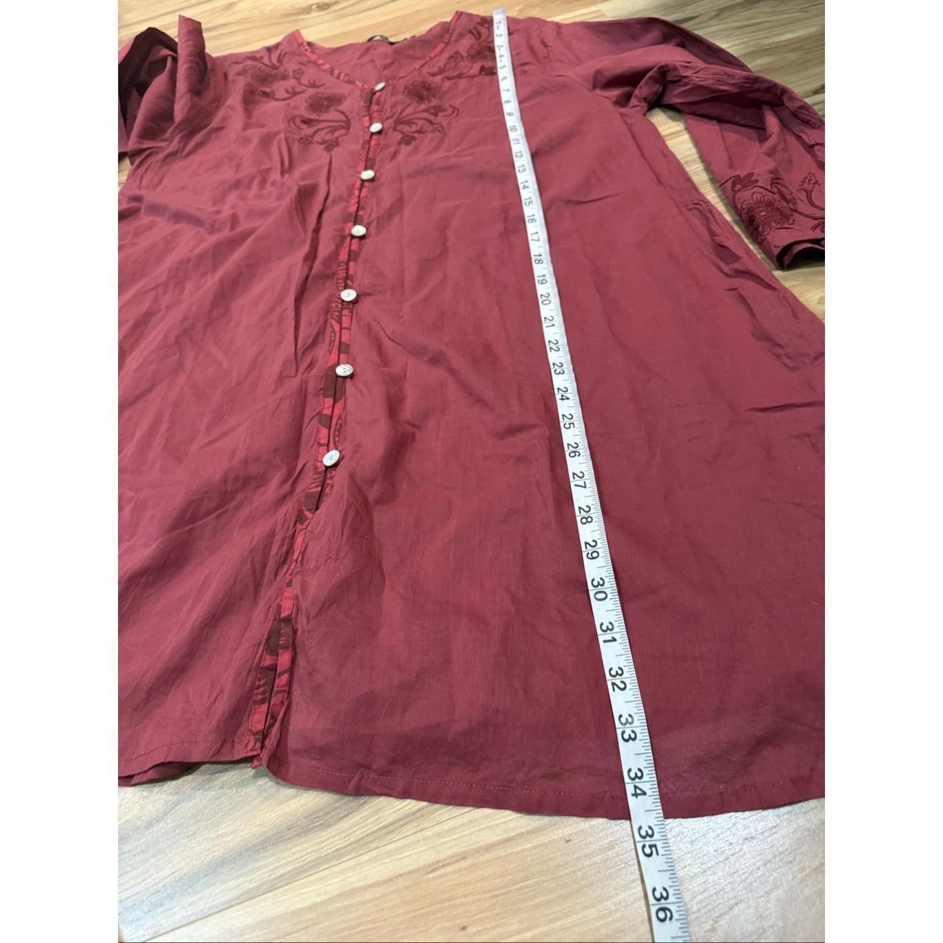 Guru Gudrun Sjoden button front tunic blouse pockets size Large Size L / US 10 / IT 46 - 8 Thumbnail