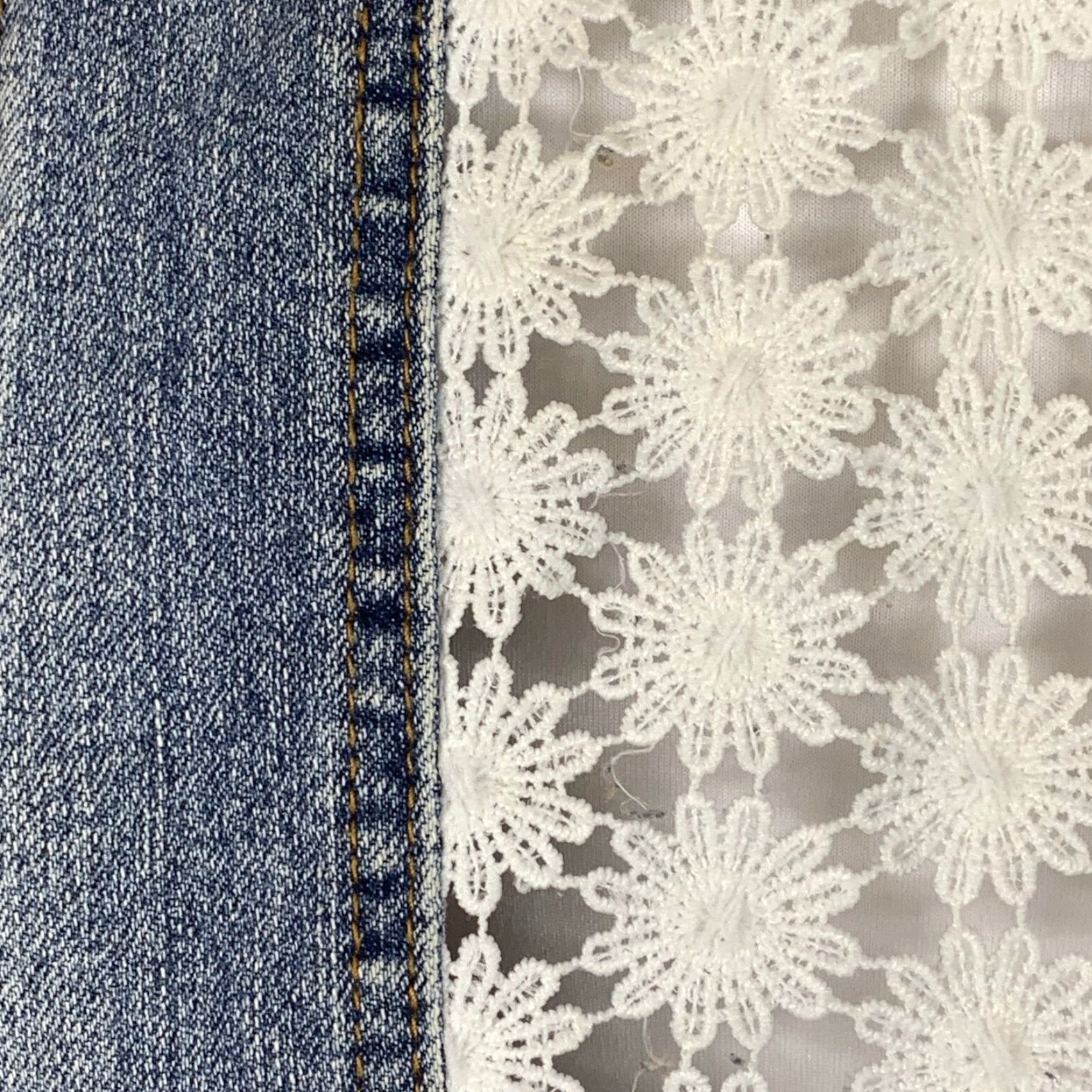 Denime CHIQLE Womens Size S Top Vest Lace Back Boho Denim Open Sides Collared Blue Vest Womens S Blue Denim Lace Back Boho Open Sides Collared CHIQLE Size S / US 4 / IT 40 - 5 Thumbnail