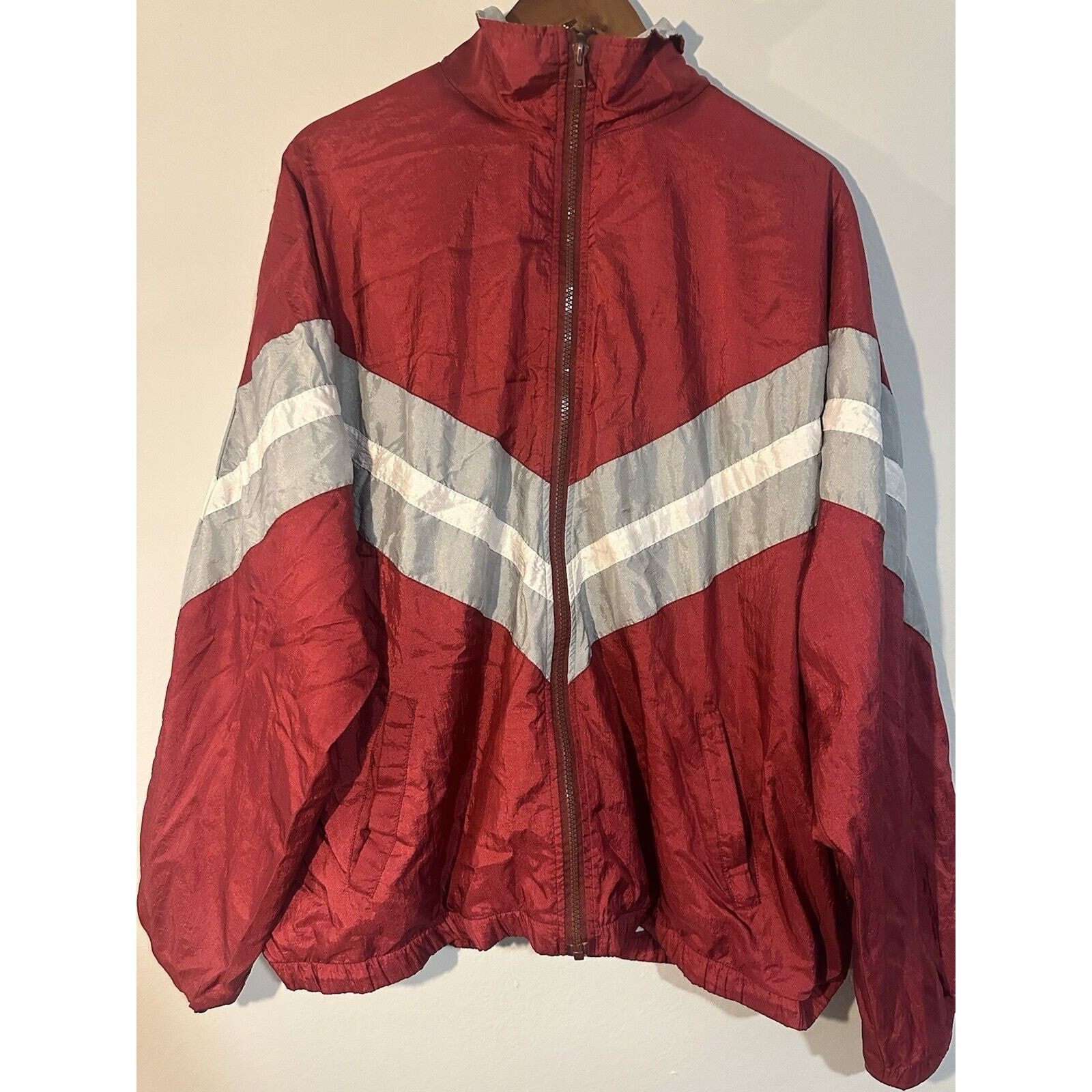 Sahara Club Vtg 80's-90's Sahara Zip Windbreaker Track Jacket L Red Size US L / EU 52-54 / 3 - 3 Thumbnail