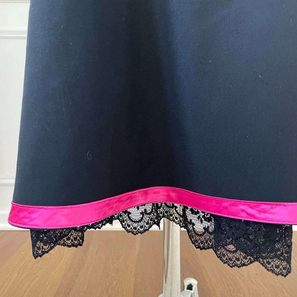 Vintage Vintage 90s Byer Too! Black Fuchsia Cocktail Dress 0 2 XS Size XS / US 0-2 / IT 36-38 - 3 Thumbnail