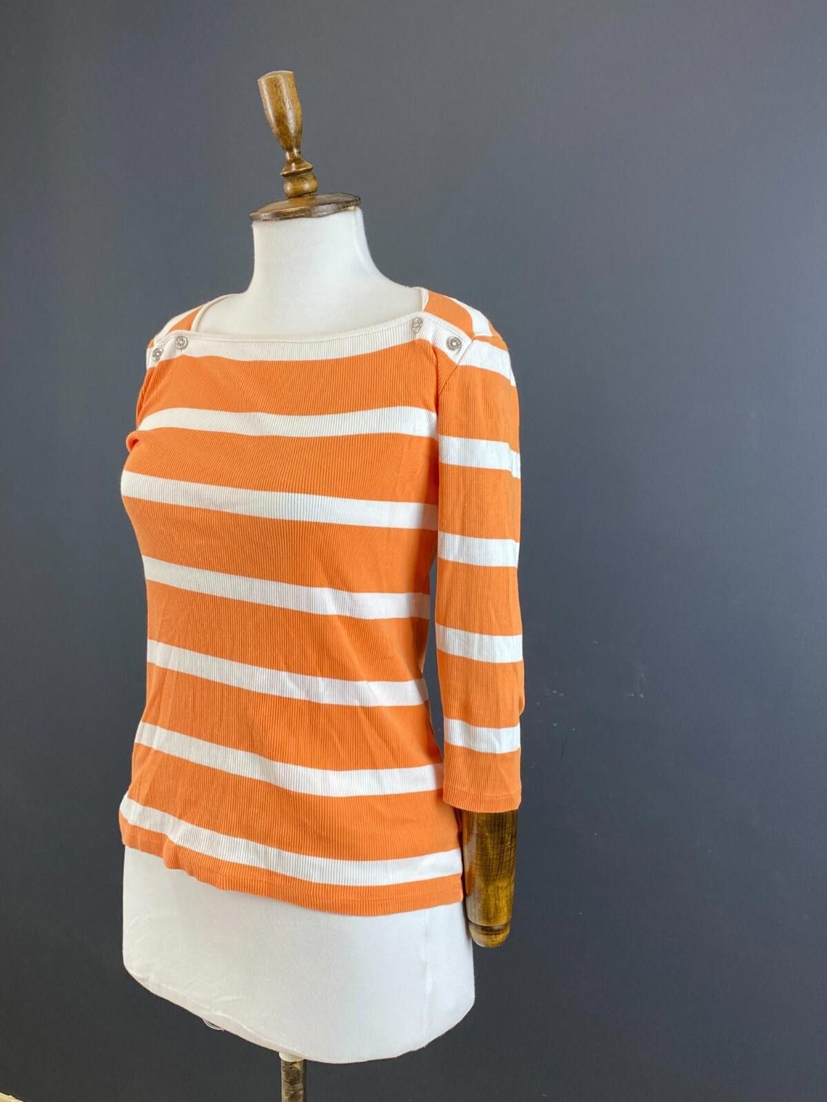 Lauren Ralph Lauren Lauren Ralph Lauren Stripe Knit Boat Neck Sweater Size S Size S / US 4 / IT 40 - 2 Thumbnail
