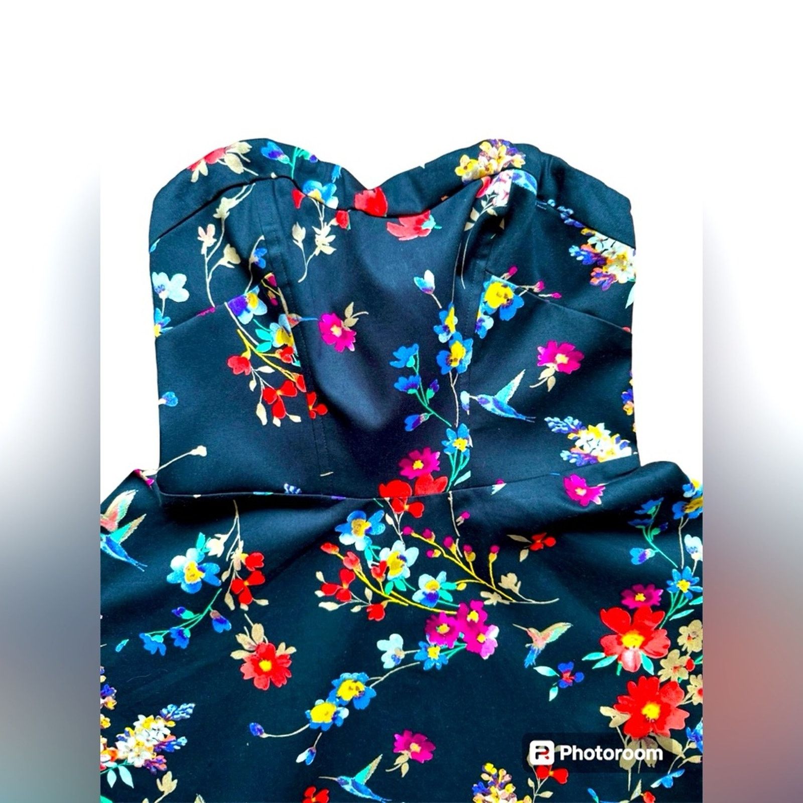 Express EXPRESS FLORAL STRAPLESS DRESS Size S / US 4 / IT 40 - 3 Thumbnail