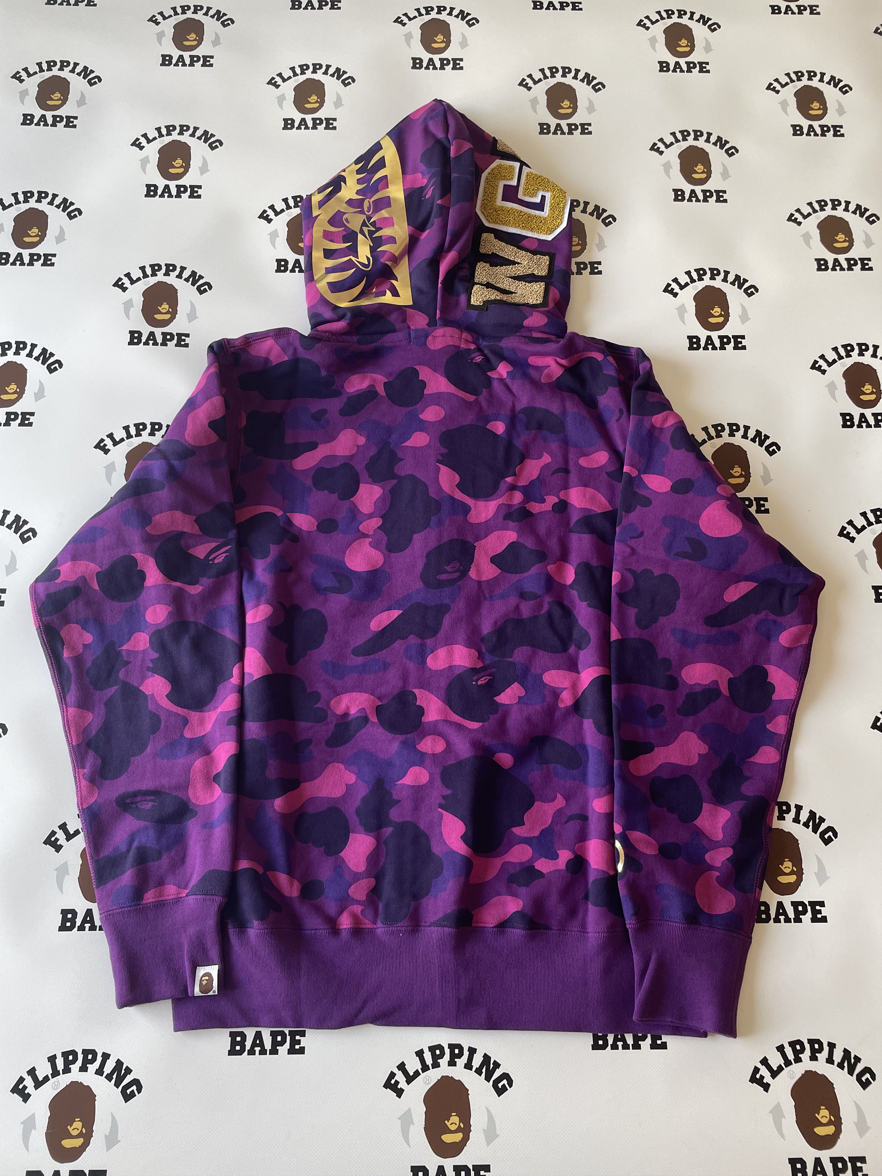 Bape BAPE COLOR CAMO DOUBLE SHARK FULL ZIP HOODIE Size US L / EU 52-54 / 3 - 2 Thumbnail