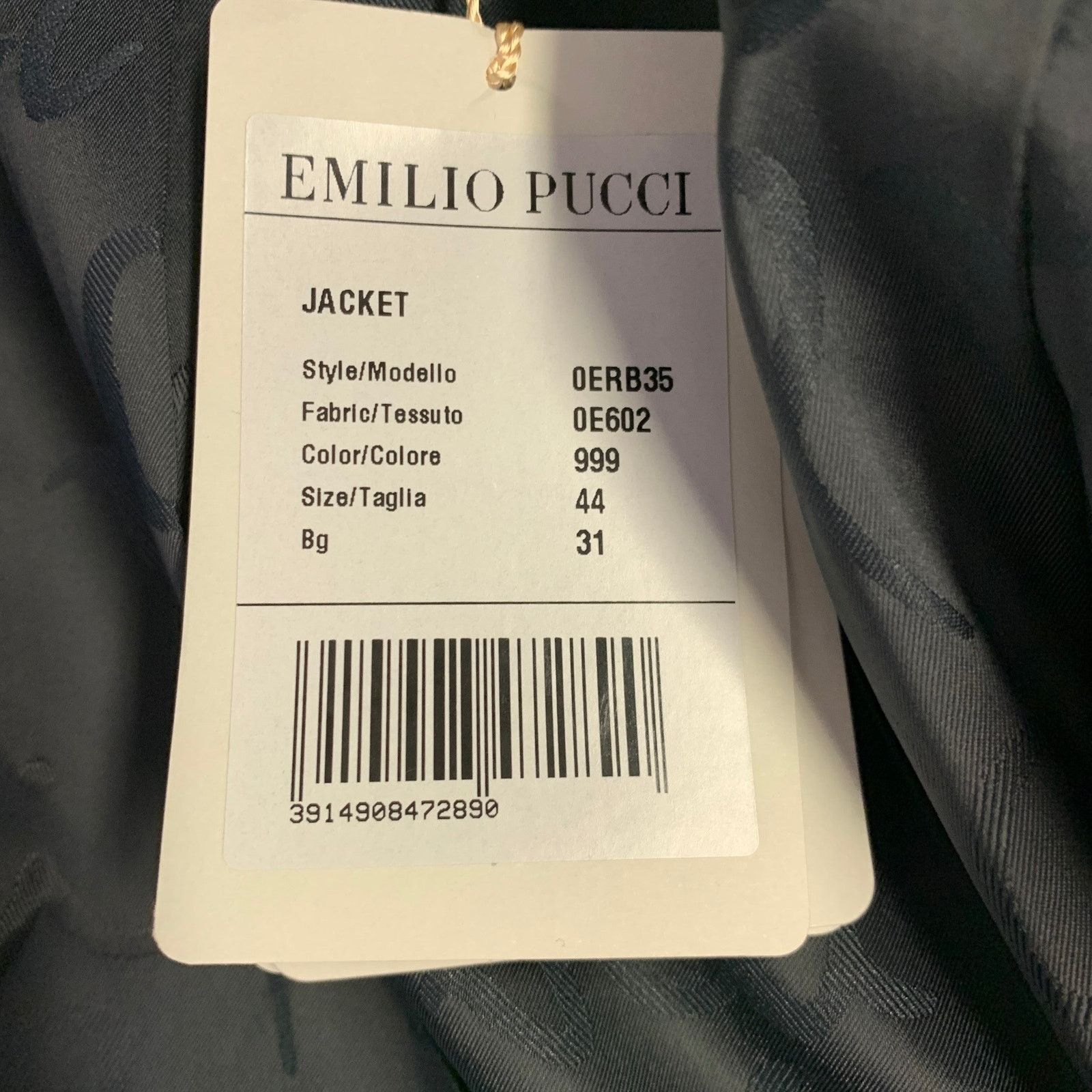 Emilio Pucci EMILIO PUCCI 12 Black Wool Mohair Sequined Jacket Blazer Size L / US 10 / IT 46 - 10 Thumbnail