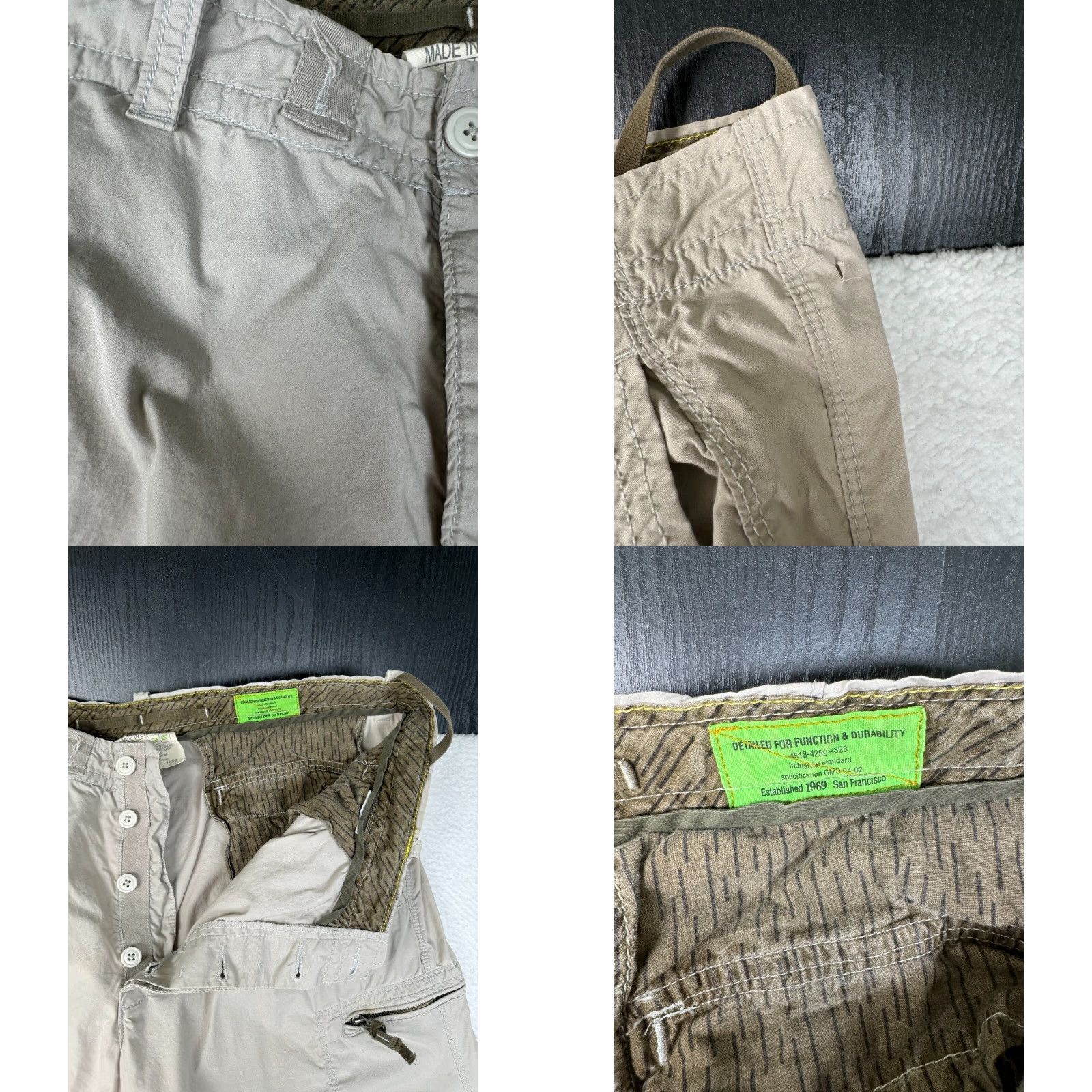 Gap VINTAGE Gap Paratrooper Cargo Pants Beige Mens 2XL Fits 42x33 Beige Hiking Size US 39 - 8 Thumbnail