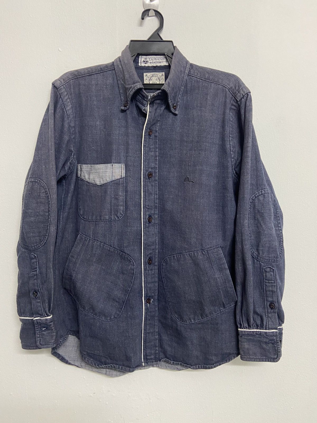 Evisu Evisu Yamane Denim Shirt Embroidery Logo Longsleeve Size US M / EU 48-50 / 2 - 1 Thumbnail