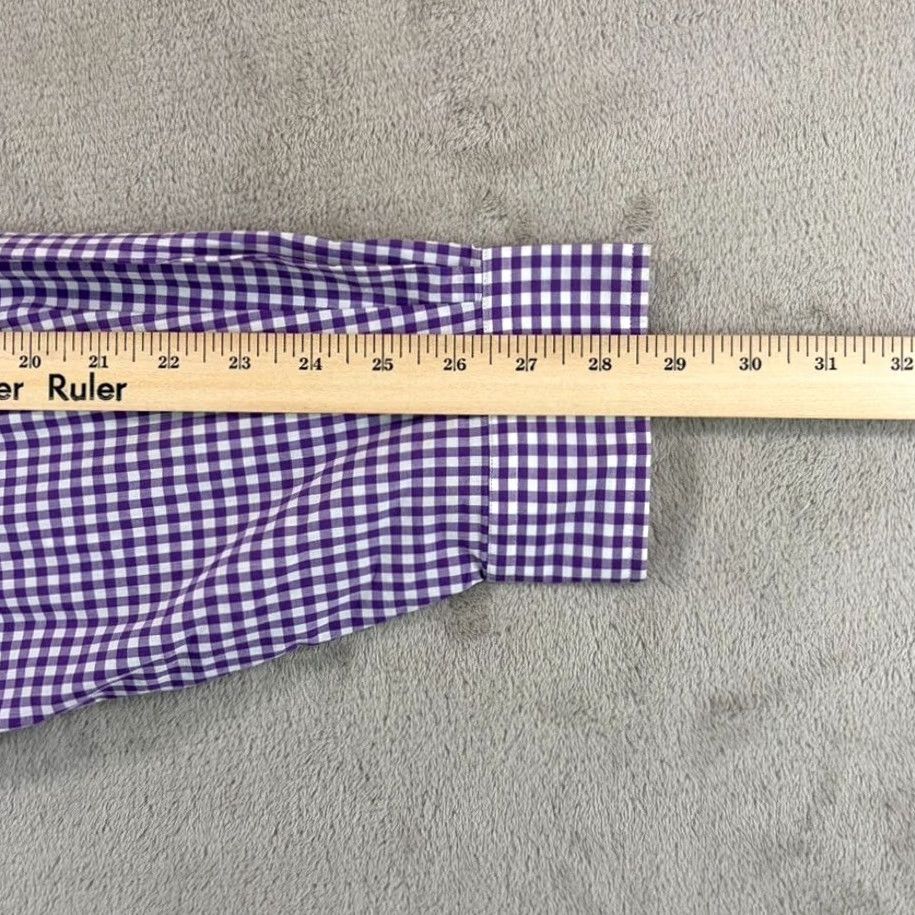 Polo Ralph Lauren VINTAGE Polo Ralph Lauren Oxford Shirt Purple Gingham Check Men 3XLT Tall Classic Pony Size US XXL / EU 58 / 5 - 6 Thumbnail