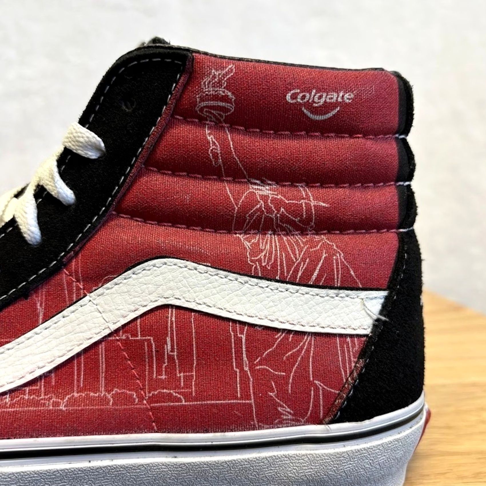 Vans Vans SK8-Hi Black Red High Top Sneaker Colgate 2021 Award Winner Mens Size 8.5 Size US M / EU 48-50 / 2 - 4 Thumbnail