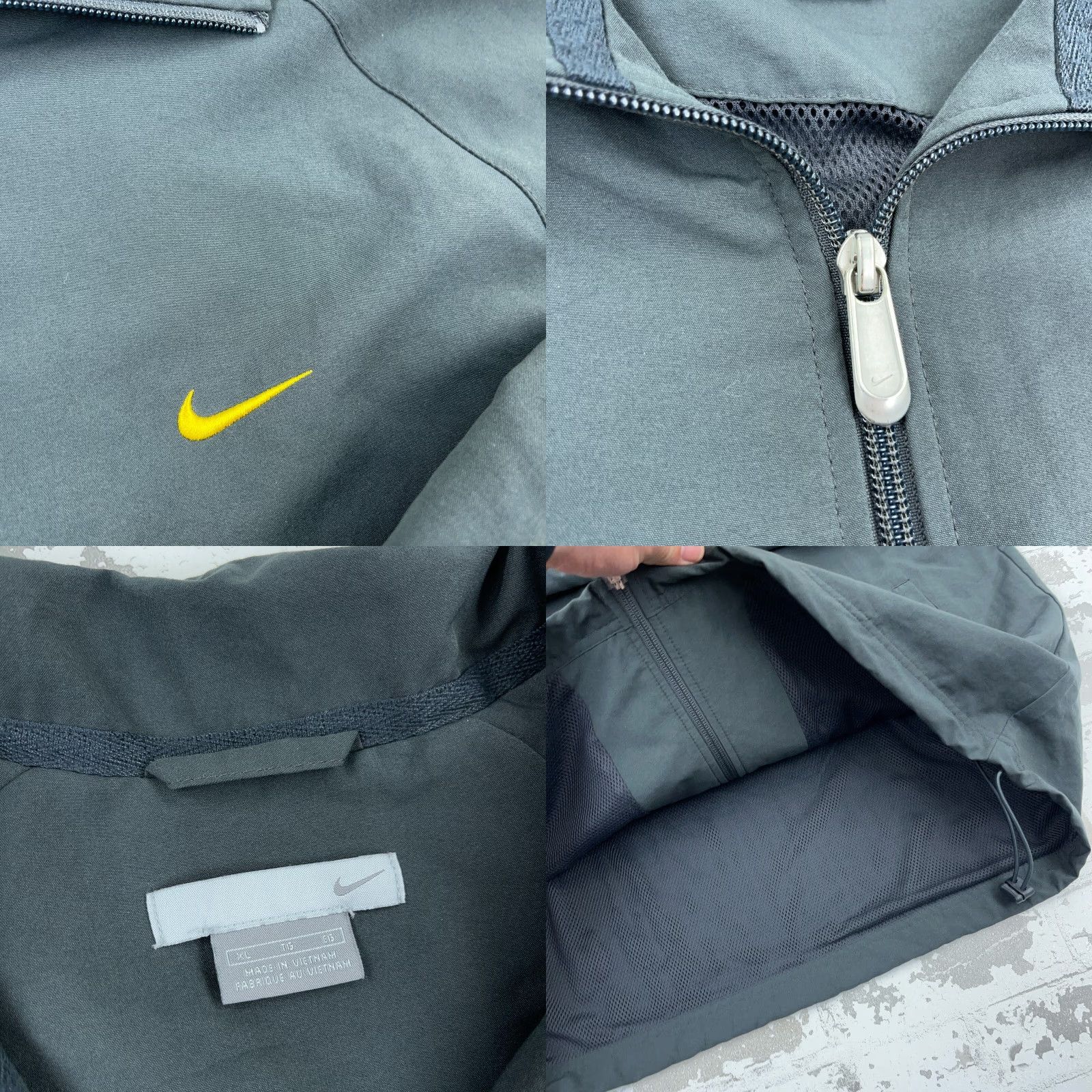 Nike VINTAGE Nike Jacket Men XL Gray Yellow Windbreaker Zip Full Zip All Seasons 80s 90s Retro Sports Nike Mens XL Gray Yellow Windbreaker Jacket Size US XL / EU 56 / 4 - 8 Thumbnail