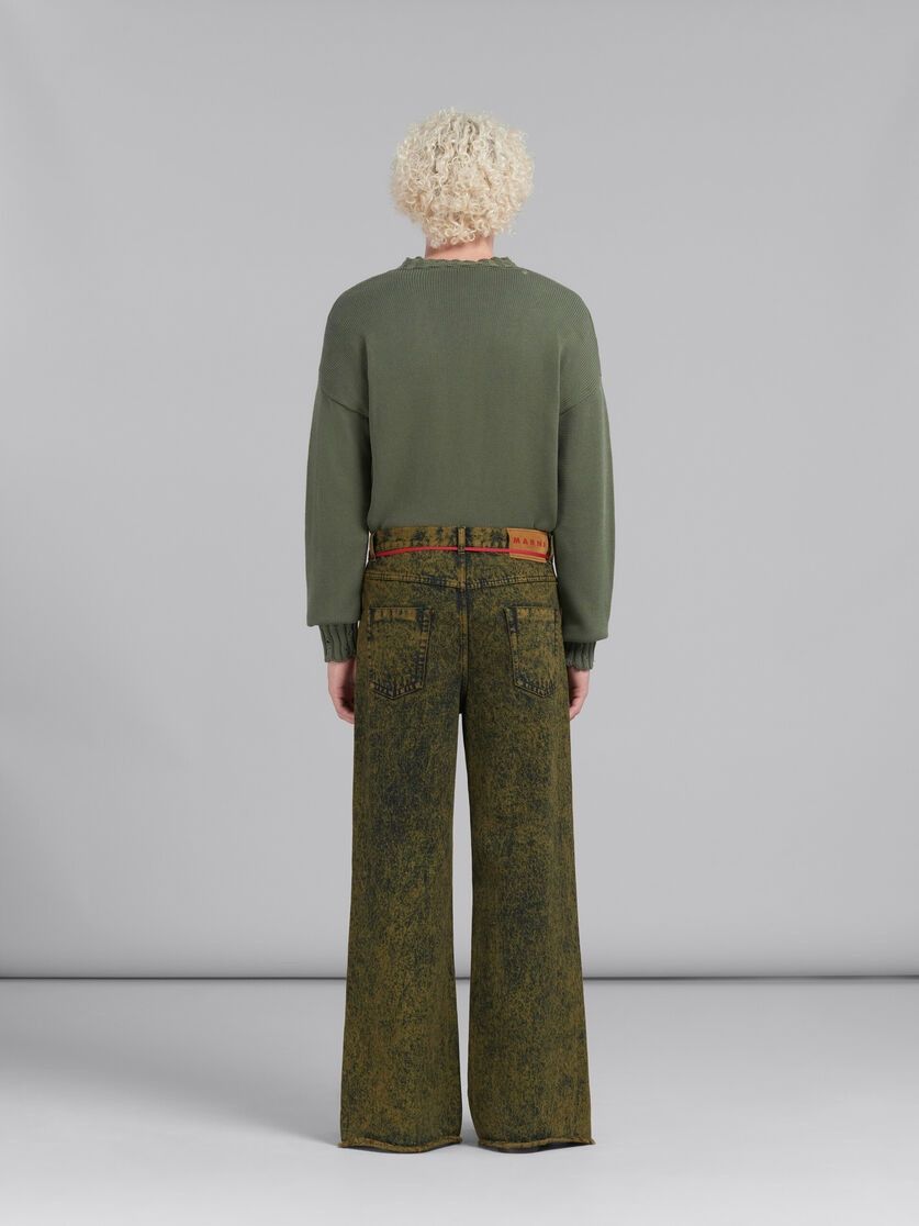 Marni oc11z0525 Marble Dyed Denim Flared Jeans in Green Size US 30 / EU 46 - 4 Thumbnail