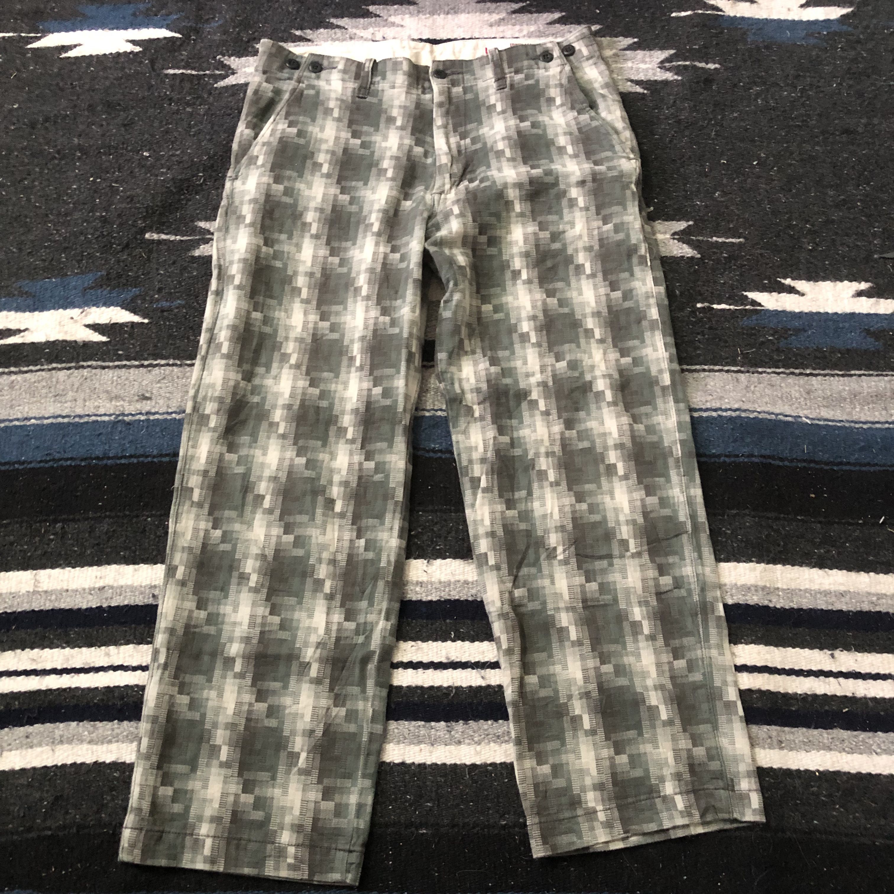 Edwin EDWIN 505 K checked cotton chino plaid pants Size US 33 - 2 Thumbnail