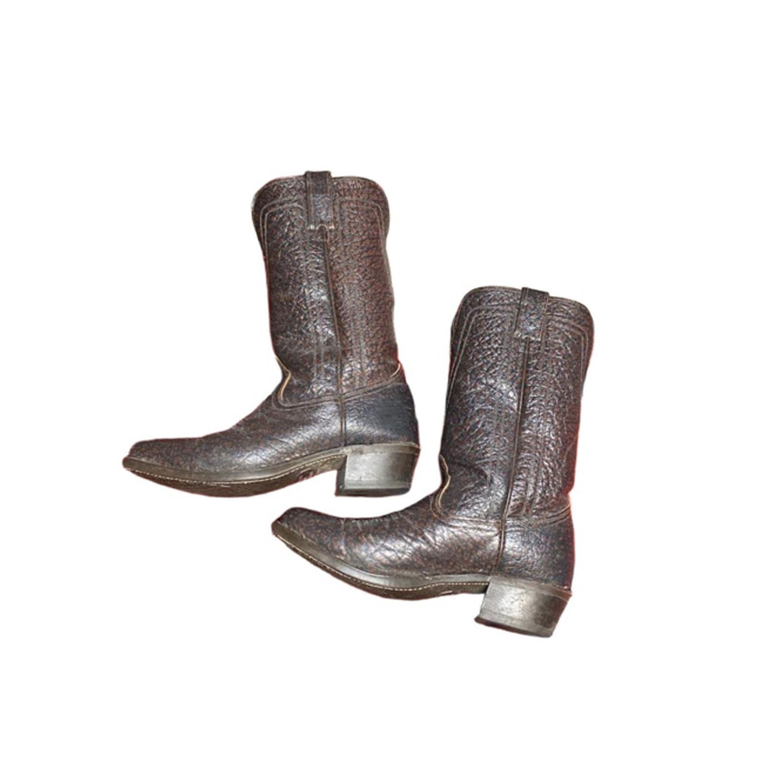 Wrangler Vintage Western Brown Leather Cowboy Boots Wrangler USA 10EE Size US 10 / EU 43 - 4 Thumbnail