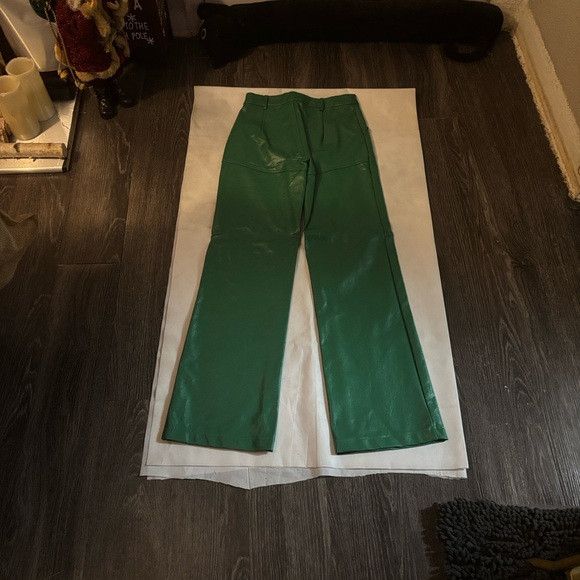 PRINCESS POLLY Princess Polly Ashlea Pu Faux Leather Wide Leg Pants 2 Size 26" / US 2 / IT 38 - 2 Thumbnail