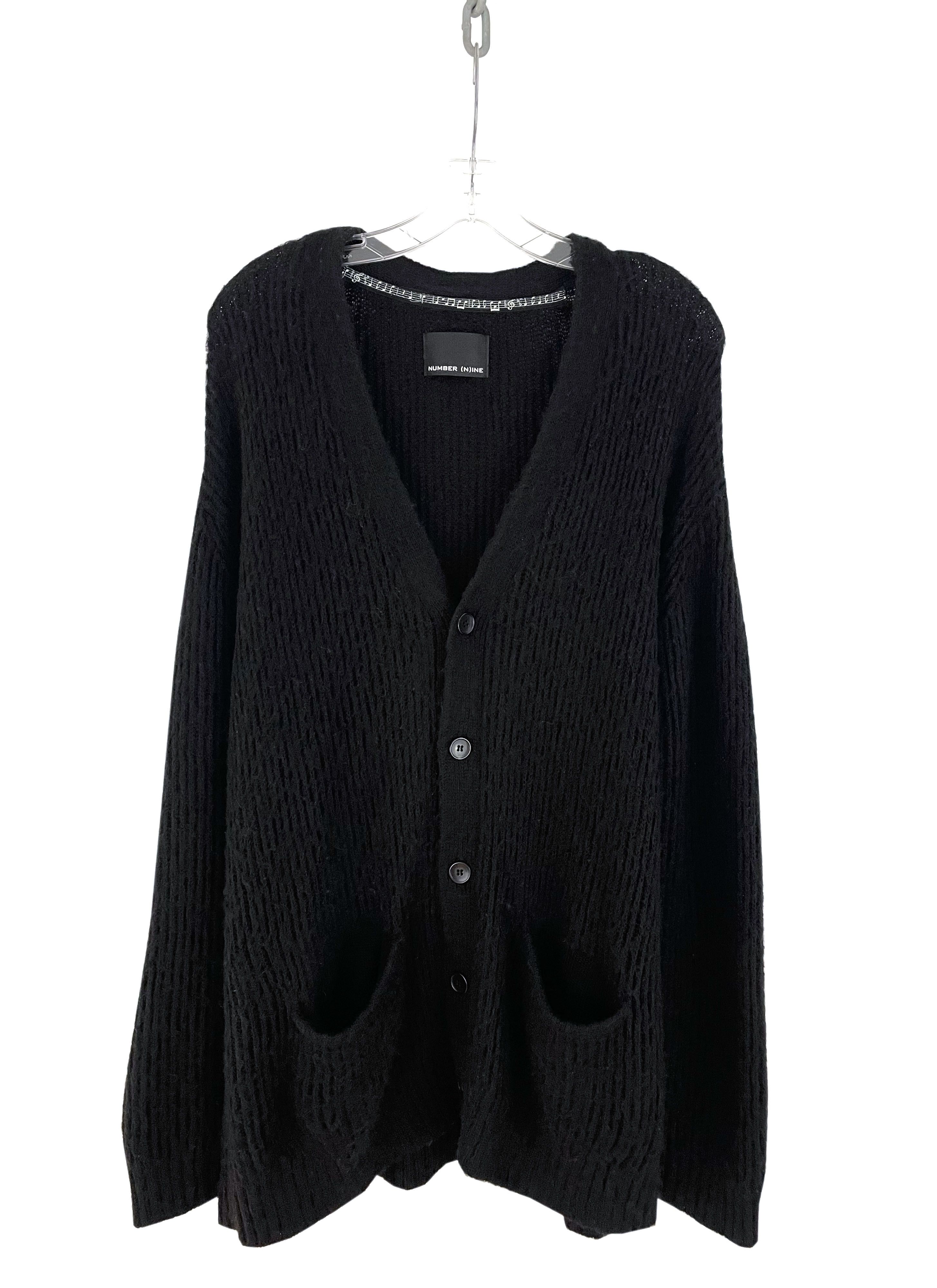 Pre-owned Number N Ine Mohair Cardigan In Black