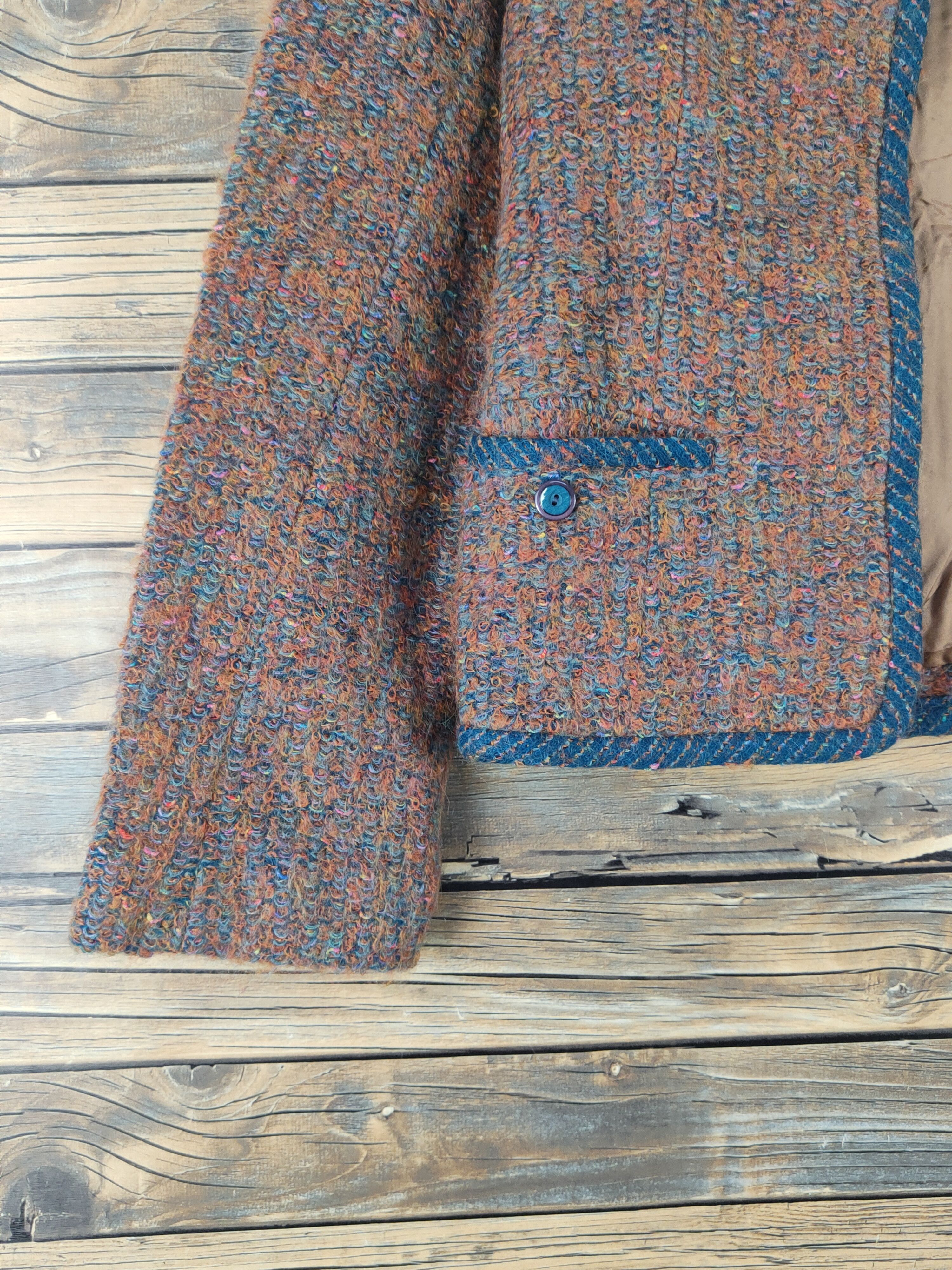 Homespun Knitwear Dorian Brown Knitwear Crop Top Jackets #W1750 Size S / US 4 / IT 40 - 4 Thumbnail