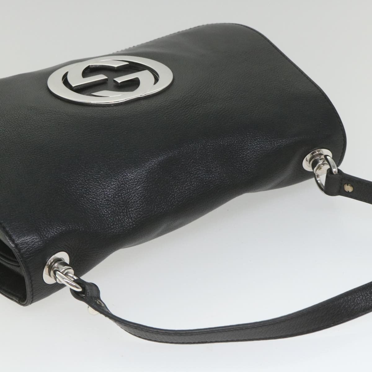 Gucci GUCCI Interlocking Shoulder Bag Leather Black Size ONE SIZE - 6 Thumbnail
