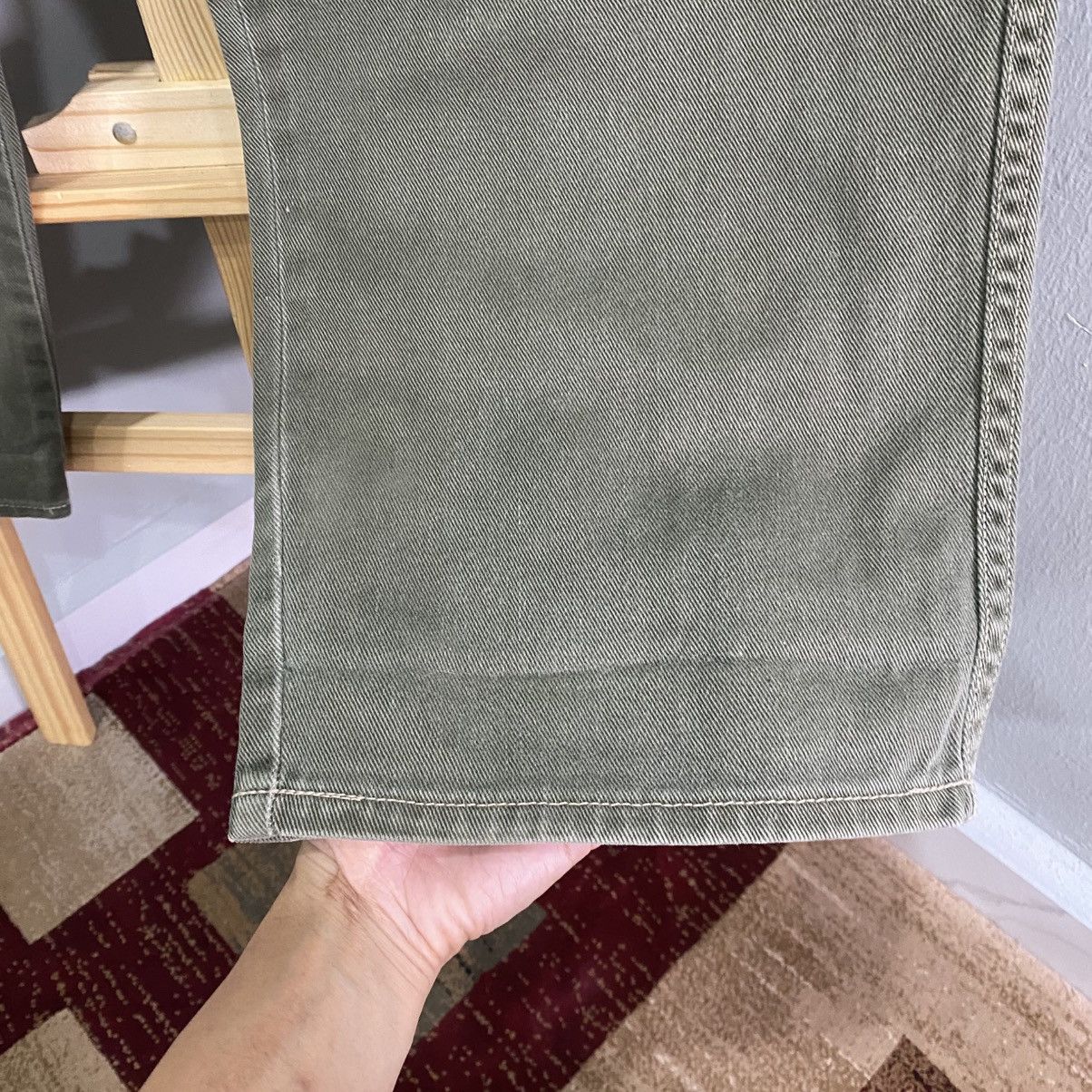 Vans Vans Vintage 90s Baggy Loose Fit Denim Jeans Olive Green Size US 31 - 7 Thumbnail