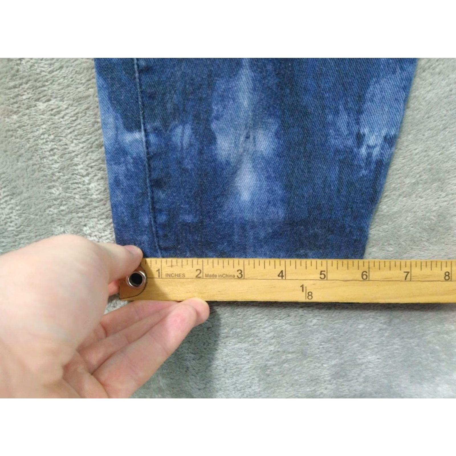 Ralph Lauren Ralph Lauren Jeans 6 Blue Denim Tie Dye Premiere Skinny Cropped Stretch 5-Pocket Bohemian Womens Size 28" / US 6 / IT 42 - 6 Thumbnail