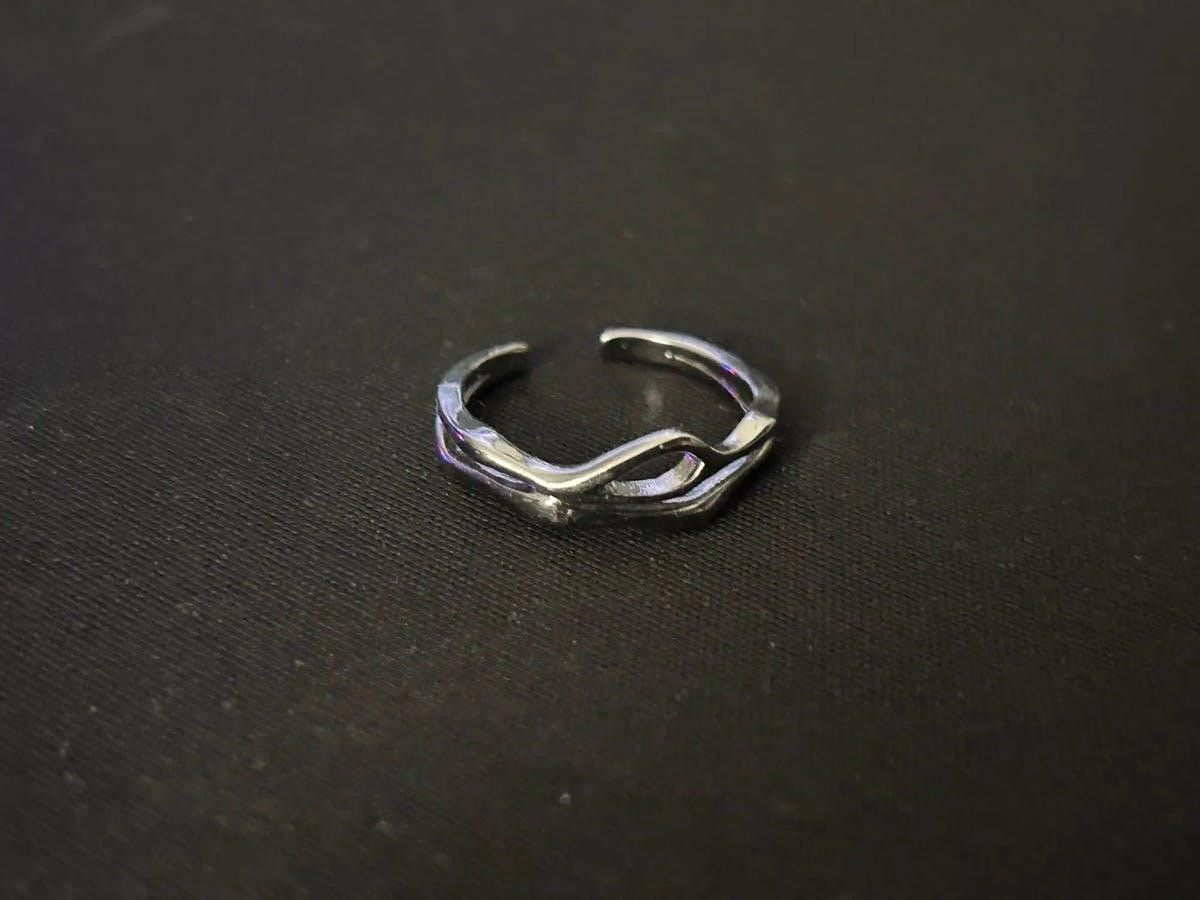 Jewelry Geometric Hollow double Adjustable Rings Size ONE SIZE - 1 Thumbnail