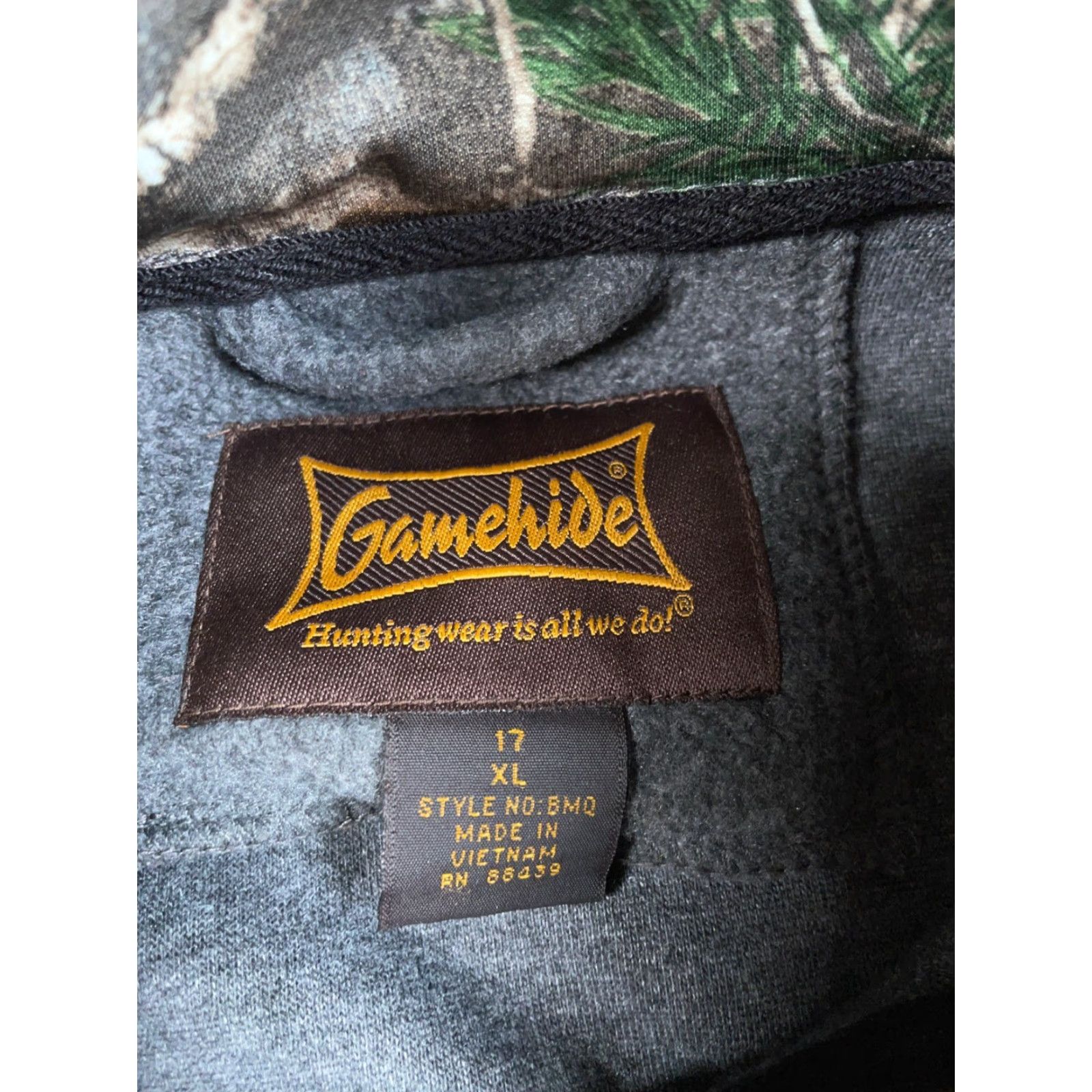 Realtree Gamehide Jacket Adult XL Gray Green RealTree Camouflage Camo 1/4 Zip Fleece Mens Size US XL / EU 56 / 4 - 3 Thumbnail