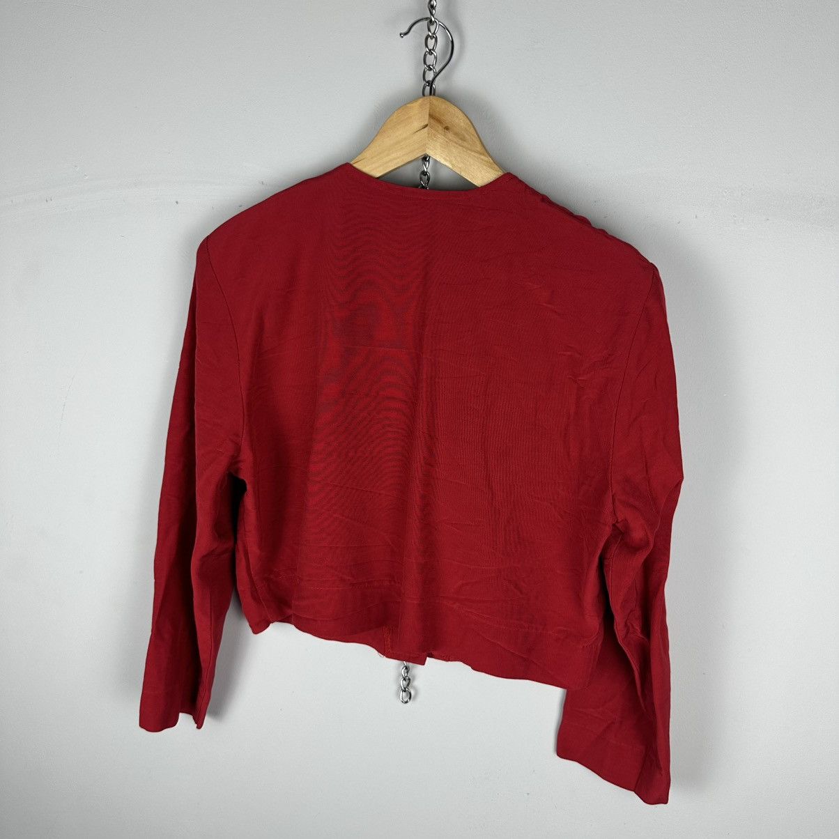 Sandro Vintage Rare Sandro 80’s Red Napaleon Cropped Blazer Size M / US 6-8 / IT 42-44 - 23 Thumbnail