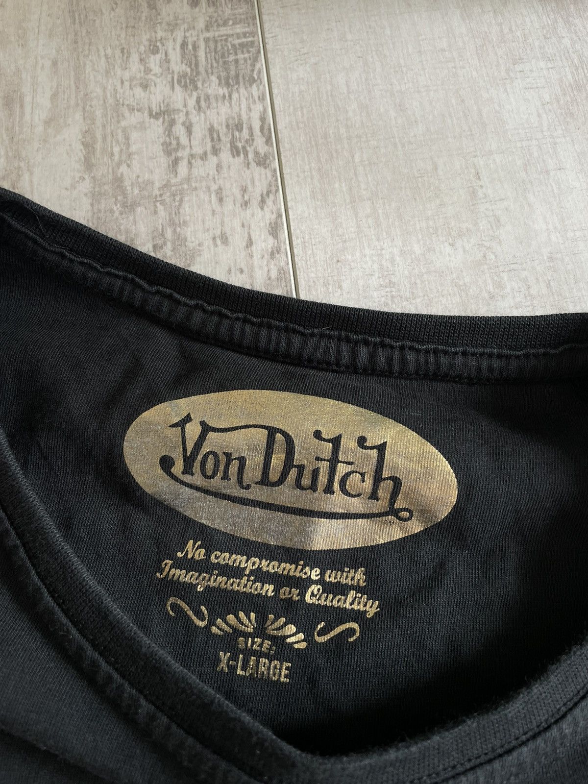 Vintage × Von Dutch Von Dutch Vintage Big Logo Gold T-Shirt Y2K Japanese Rare Size US L / EU 52-54 / 3 - 6 Thumbnail