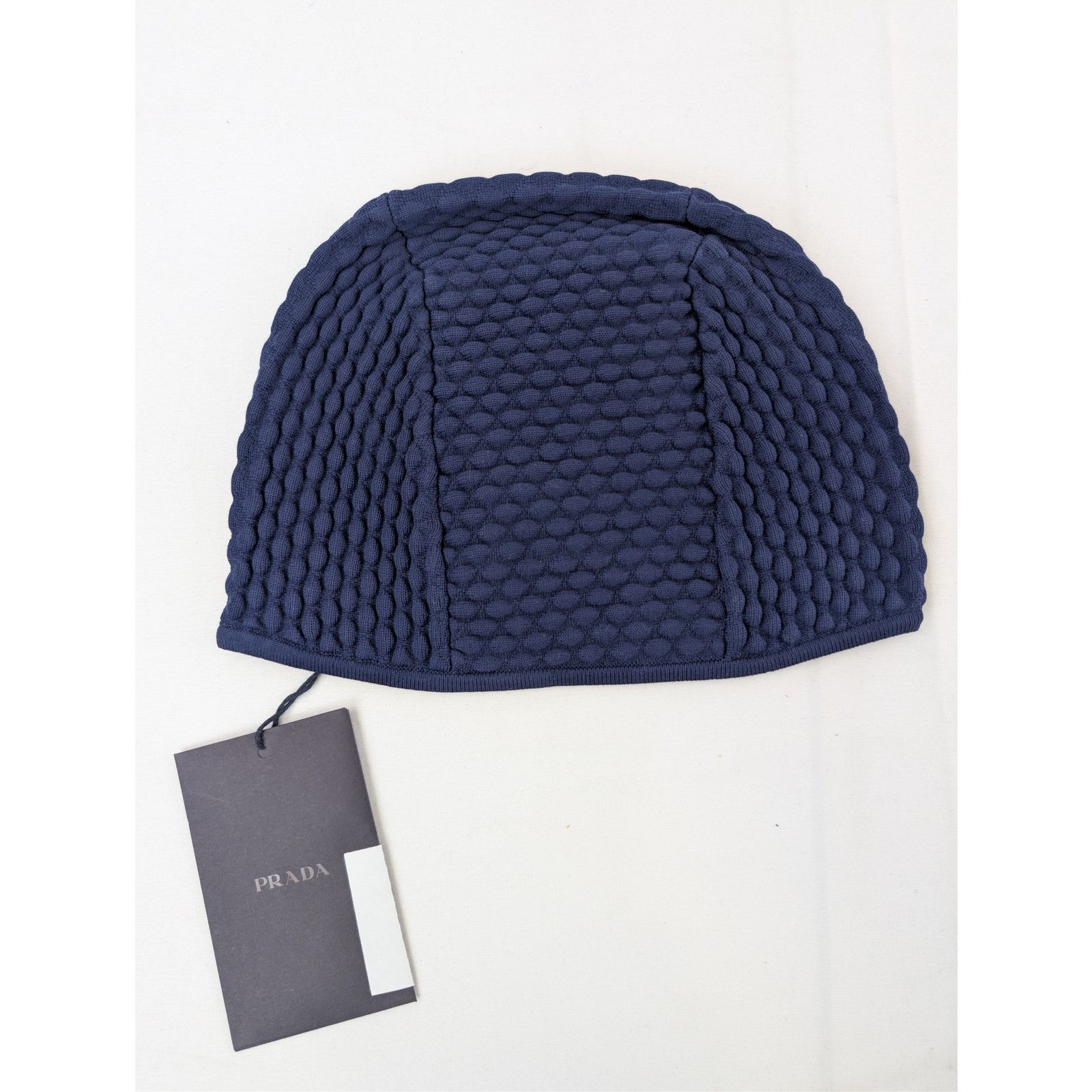 Prada o1rshd1 Size: M / Triangle Knitted Beanie Cap / Hat in Blue Size ONE SIZE - 5 Thumbnail