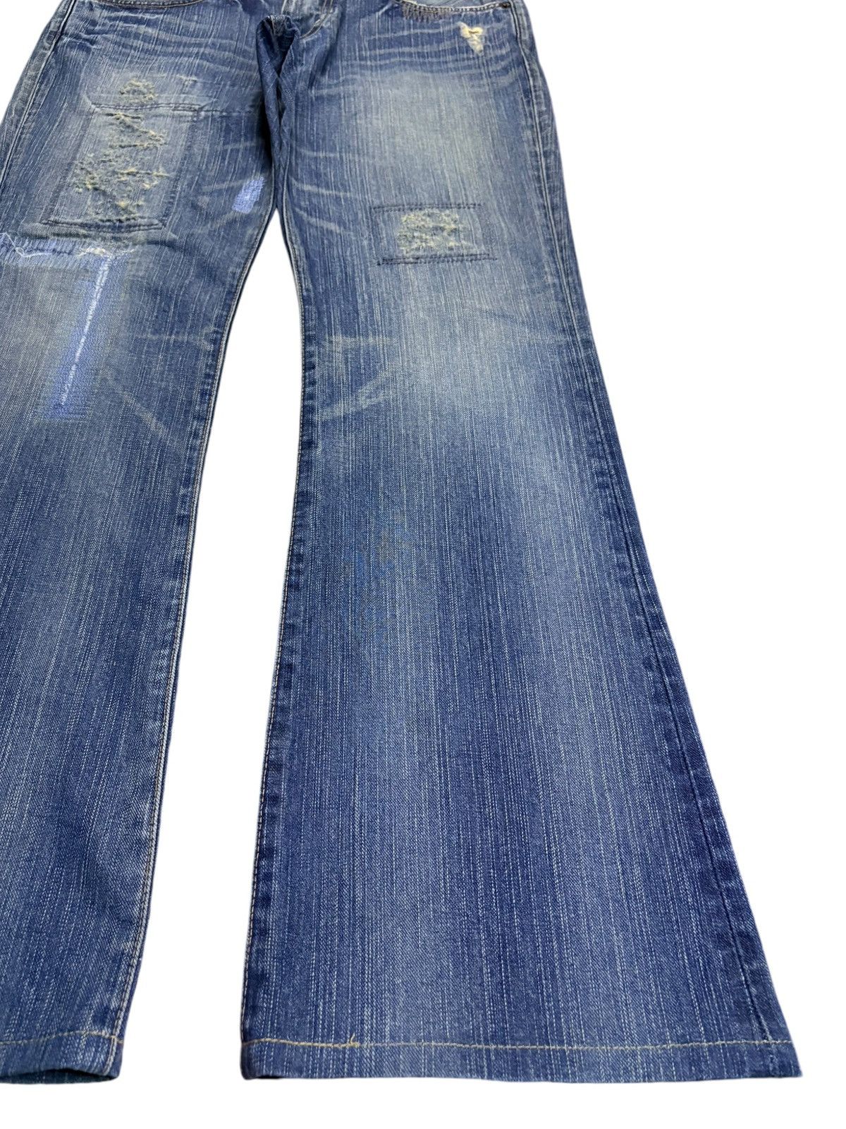 Edwin × Japanese Brand Exclusive Vintage Edwin XV Mud Wash Patched Flare Jeans Size US 35 - 7 Thumbnail