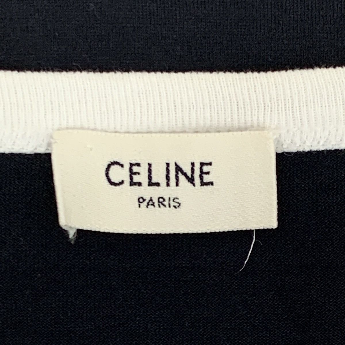 Celine Celine Black Triomphe Printed Cotton Crew Neck T-Shirt K26WX Size M / US 6-8 / IT 42-44 - 6 Thumbnail