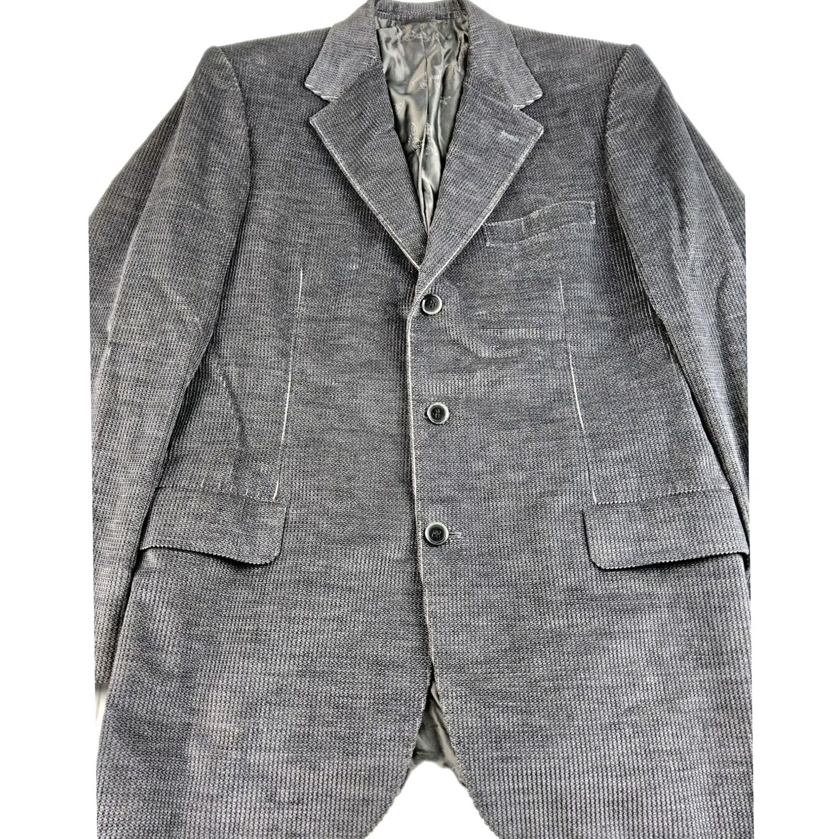 Brioni Brioni Men's Velvet Velour Blazer Jacket Size 50R Grey Solid Fall/Winter Vintage: N/A Size 50R - 4 Thumbnail