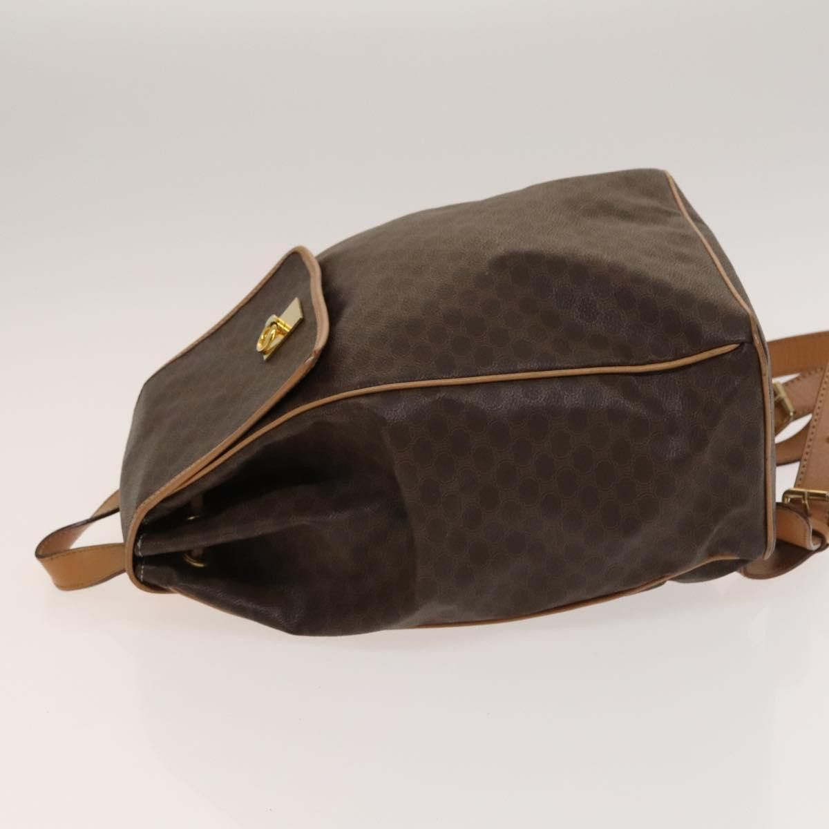 Celine CELINE Macadam Canvas Backpack Pvc Leather Brown Gold Size ONE SIZE - 4 Thumbnail