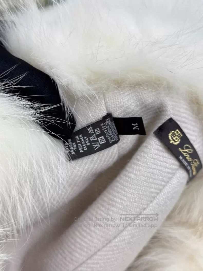 Loro Piana Loro Piana size M White Cashmere Fox Fur Faux Fur Leifeng H Size ONE SIZE - 7 Thumbnail