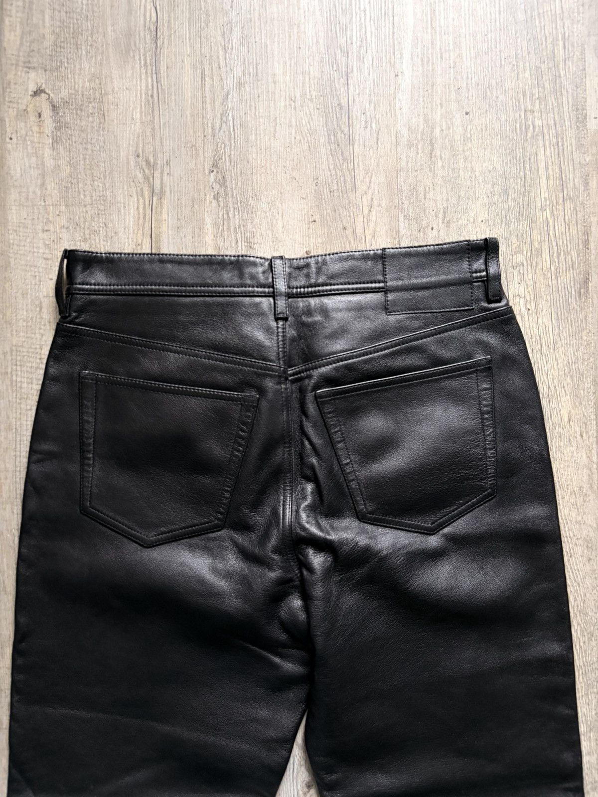 Acne Studios Acne Studios Black Leather Lambskin Pants Size US 30 / EU 46 - 5 Thumbnail