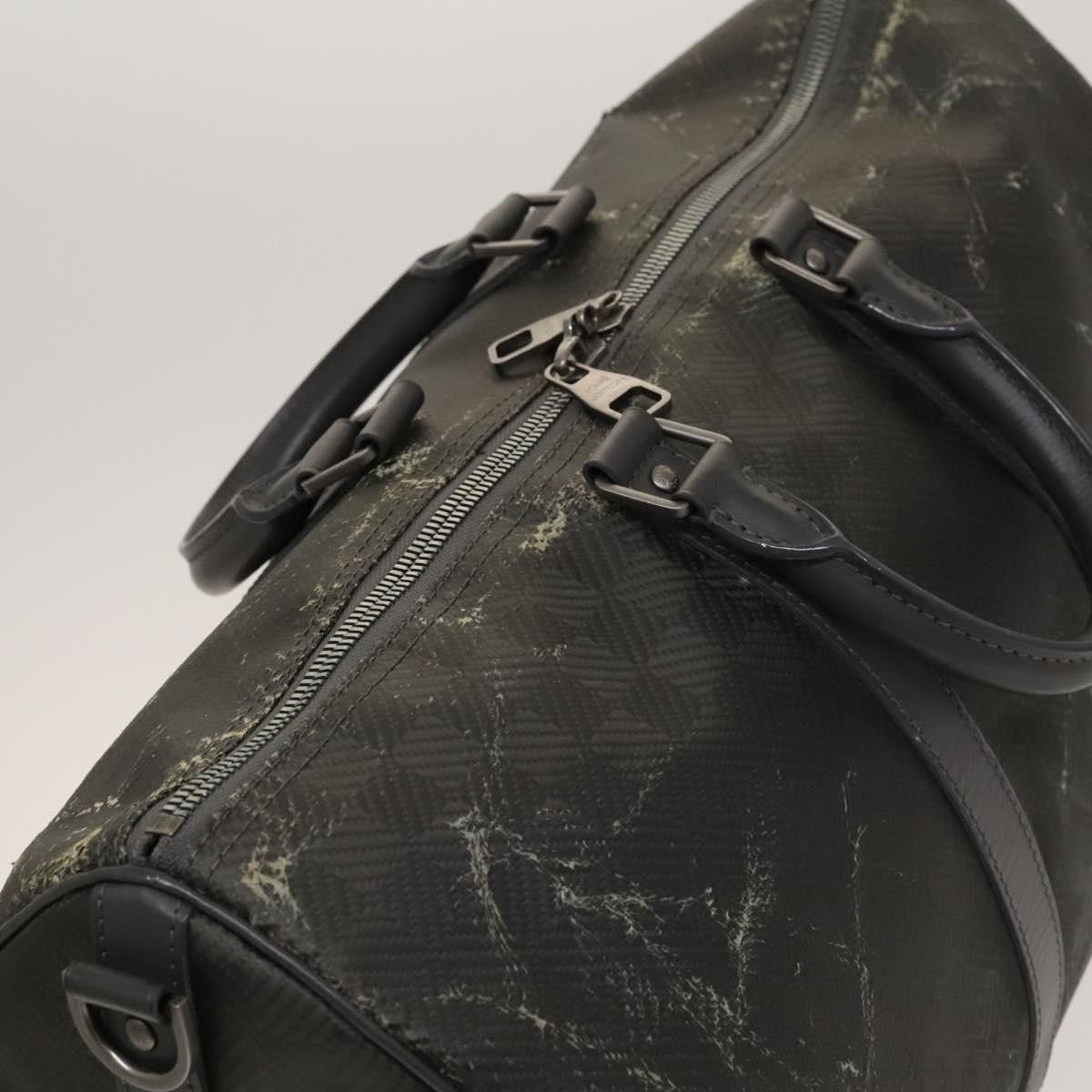 Louis Vuitton LOUIS VUITTON Damier Carbon Keepall 45 Boston Bag Black Size ONE SIZE - 6 Thumbnail