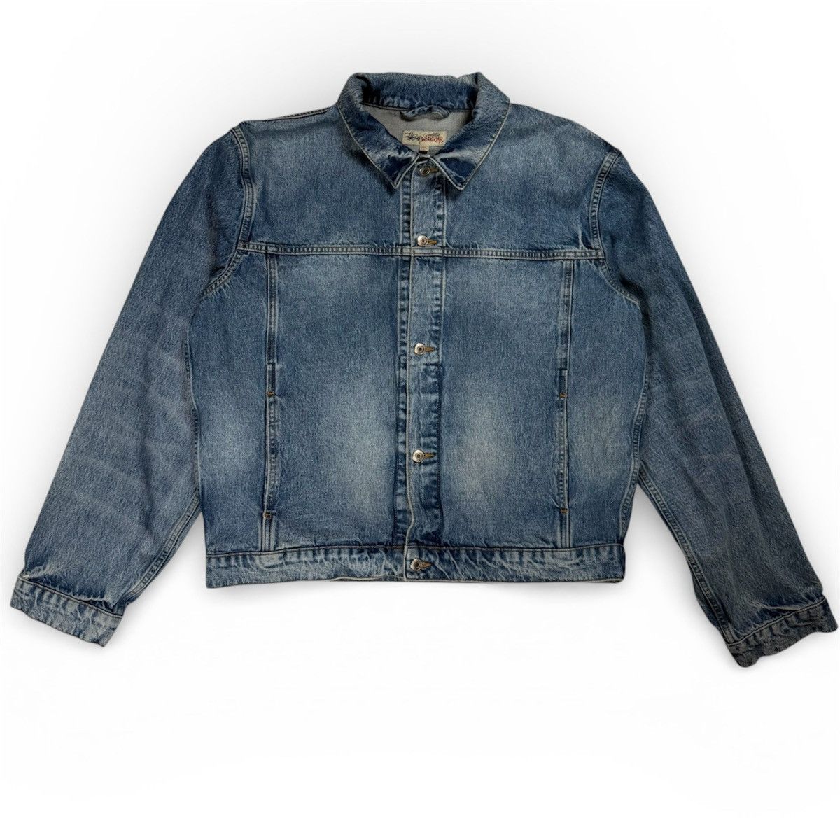 Stussy Stussy Denim Trucker Jacket Blue Size US XXL / EU 58 / 5 - 1 Thumbnail