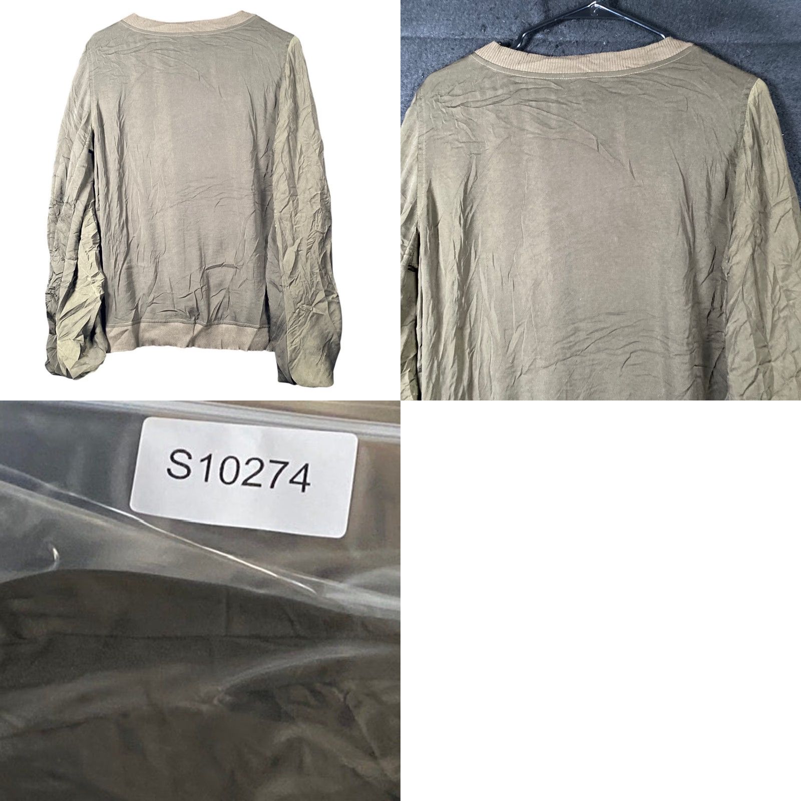 Express Express Womens Sweatshirt Forrest Green Shimmer Long Sleeve Crew Neck M Size M / US 6-8 / IT 42-44 - 8 Thumbnail