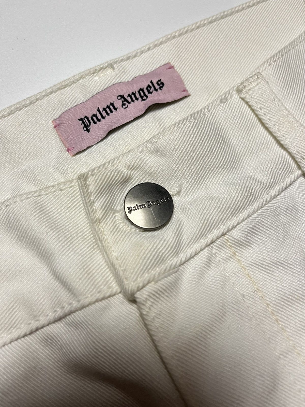 Palm Angels Palm Angels Denim Pants in White Size US 30 / EU 46 - 15 Thumbnail