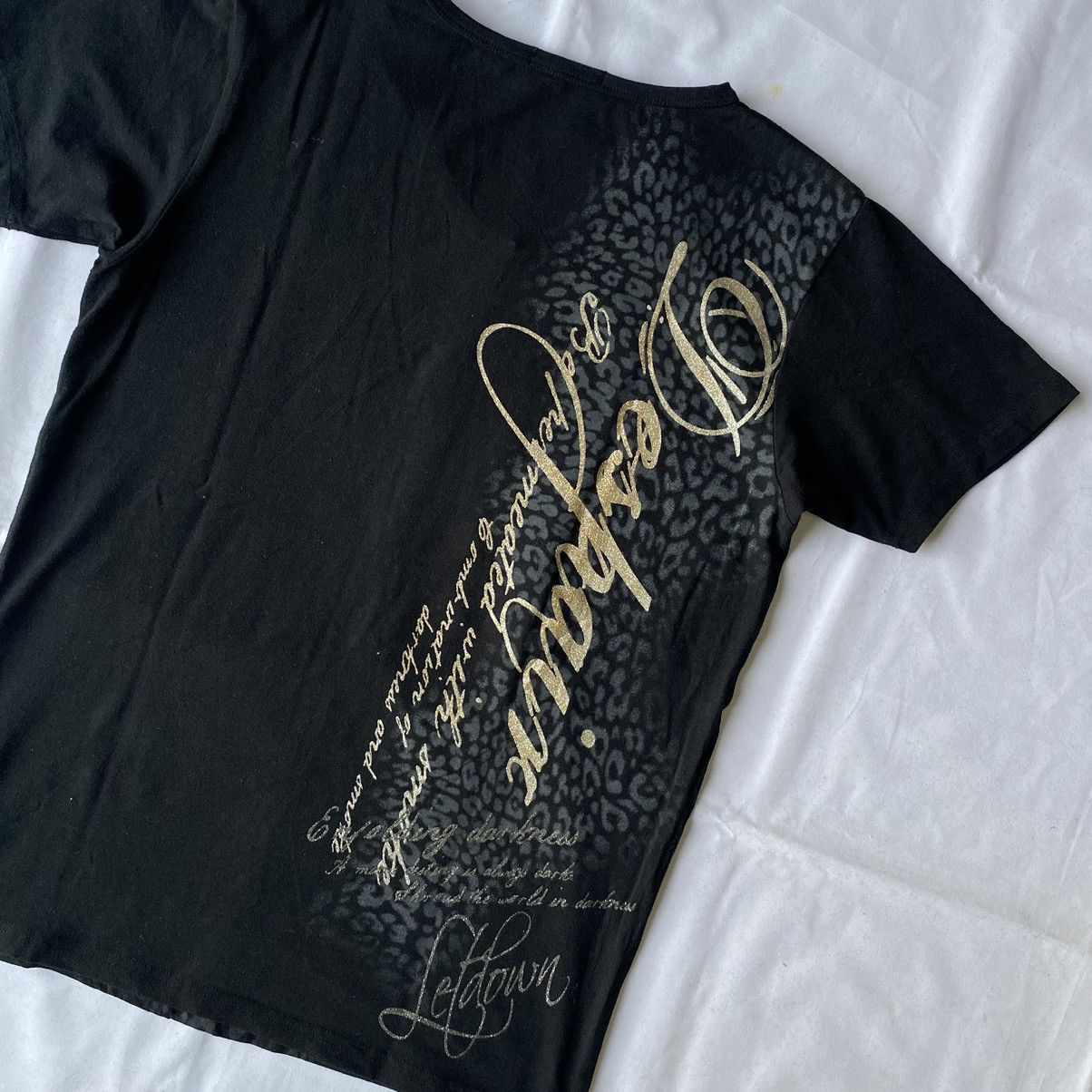 If Six Was Nine × Japanese Brand × Vintage Japanese Style Despair Poem Leopard Printed by Clash Ahead T Size US L / EU 52-54 / 3 - 10 Thumbnail